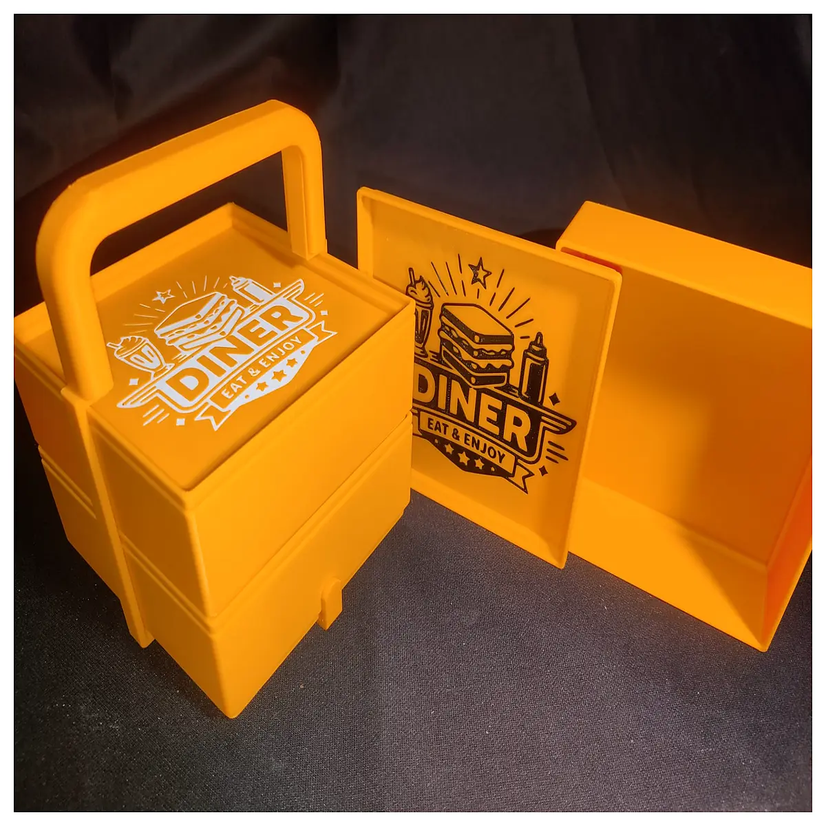 Stackable Lunch Box Stackable Picnic Box Portable Food Container Collapsible Lunch Ideal for Camping Travel