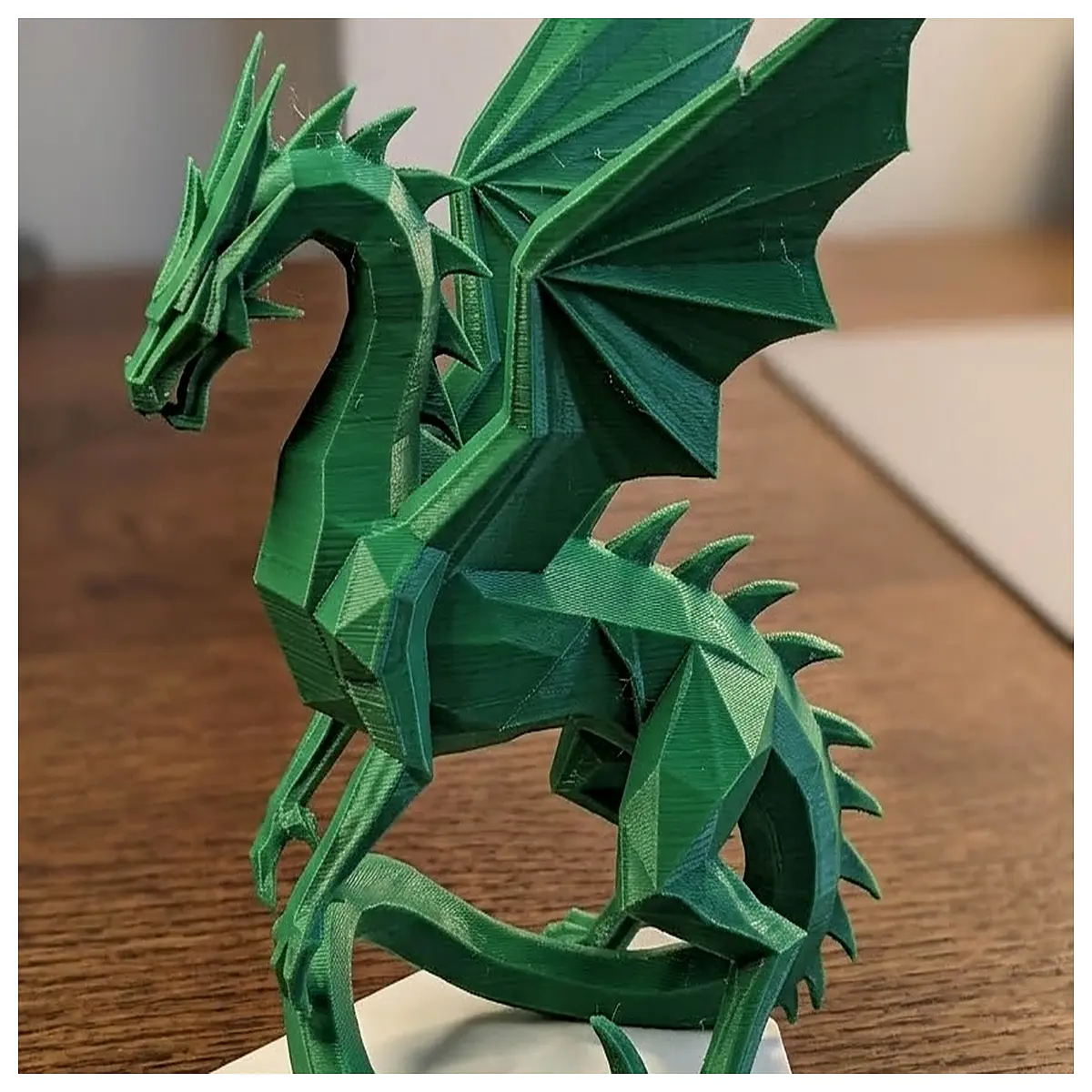 modern low poly dragon printable stl file geometric fantasy creature design for cosplay props