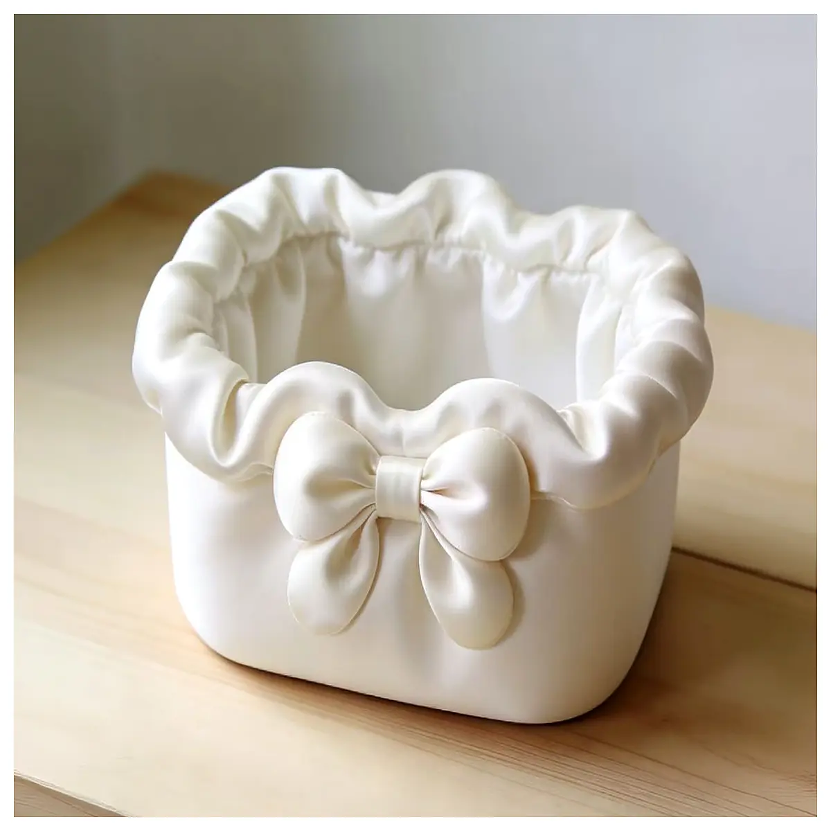 Bow Knot Donut Basket Dessert Organizer Box Cake Decor Storage Container Snack Basket Kitchen Storage Solutions