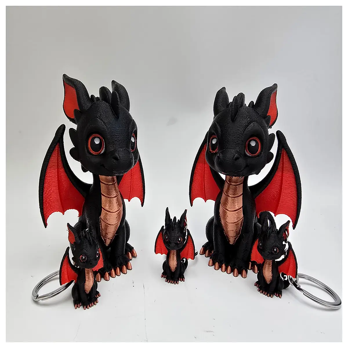 Cute Little Dragon Keychain Mini Figurine Model Toy Dragon Collection Decor Little Dragon Merchandise