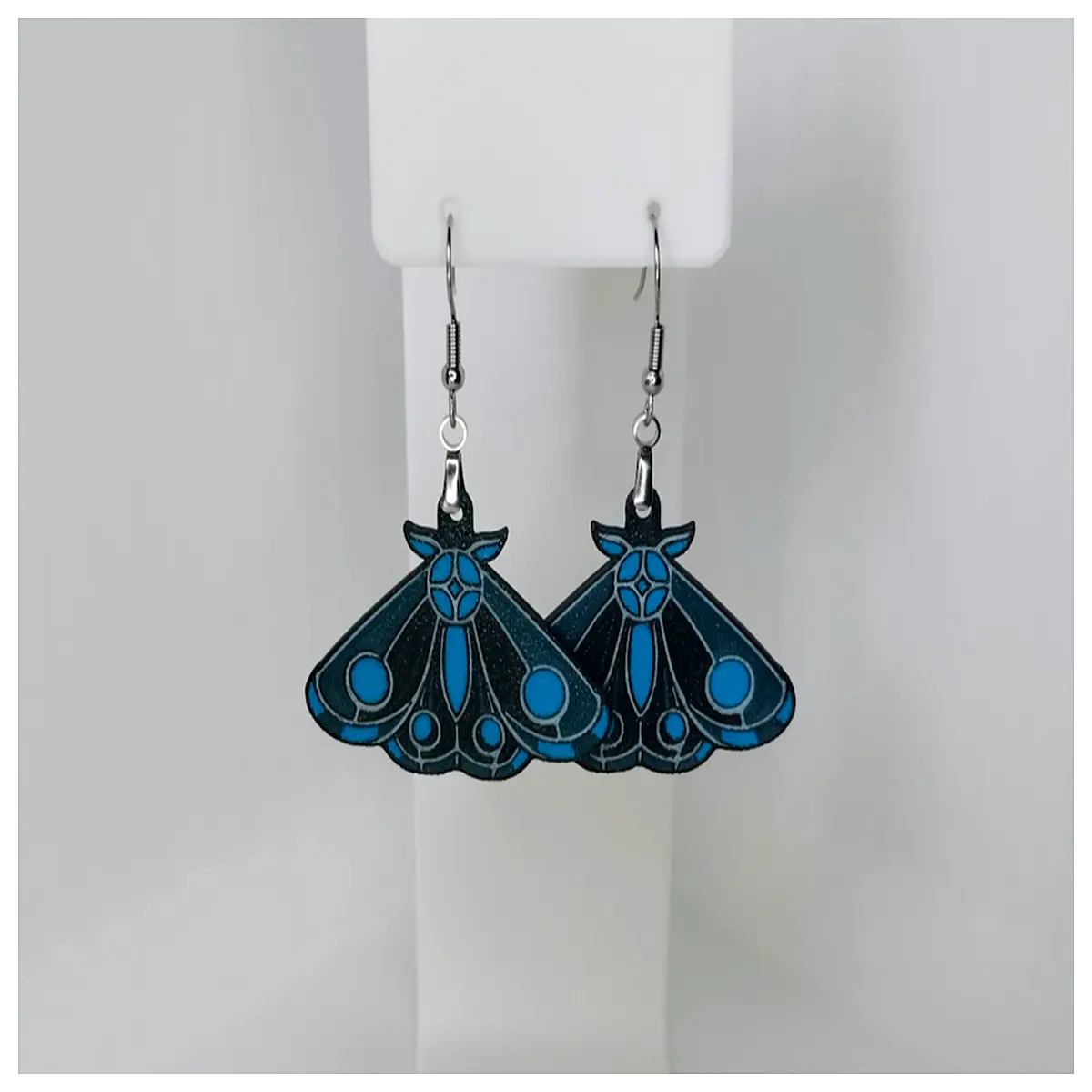 Blue Butterfly Earrings 3D Printed Jewelry Creative Stud Earrings Women Butterfly Earring Unique Design Elegant Small