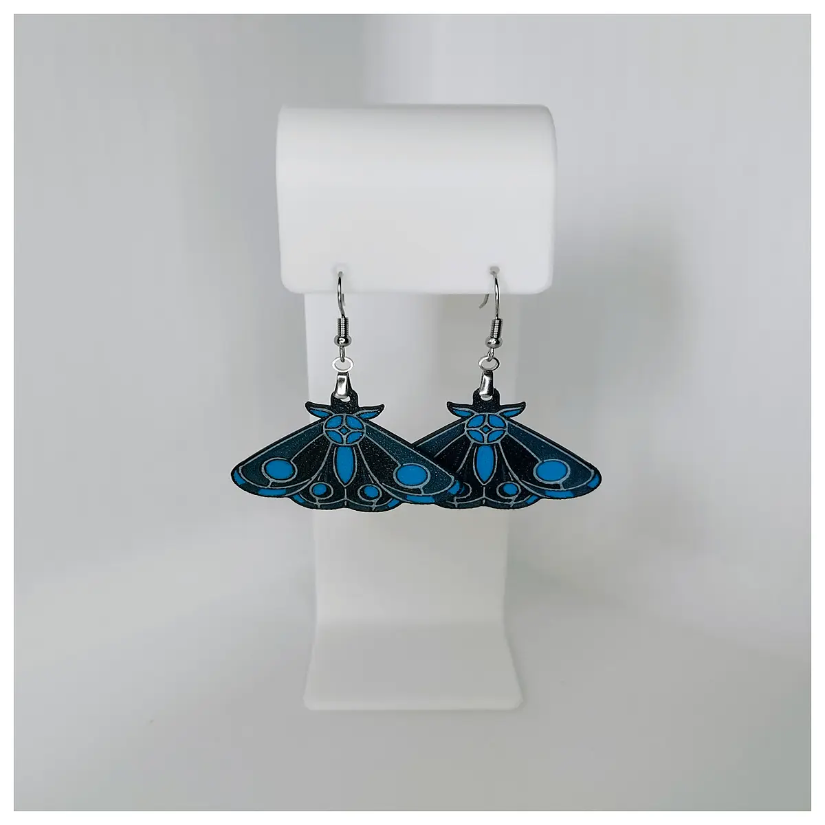 Blue Butterfly Earrings 3D Printed Jewelry Creative Stud Earrings Women Butterfly Earring Unique Design Elegant Small