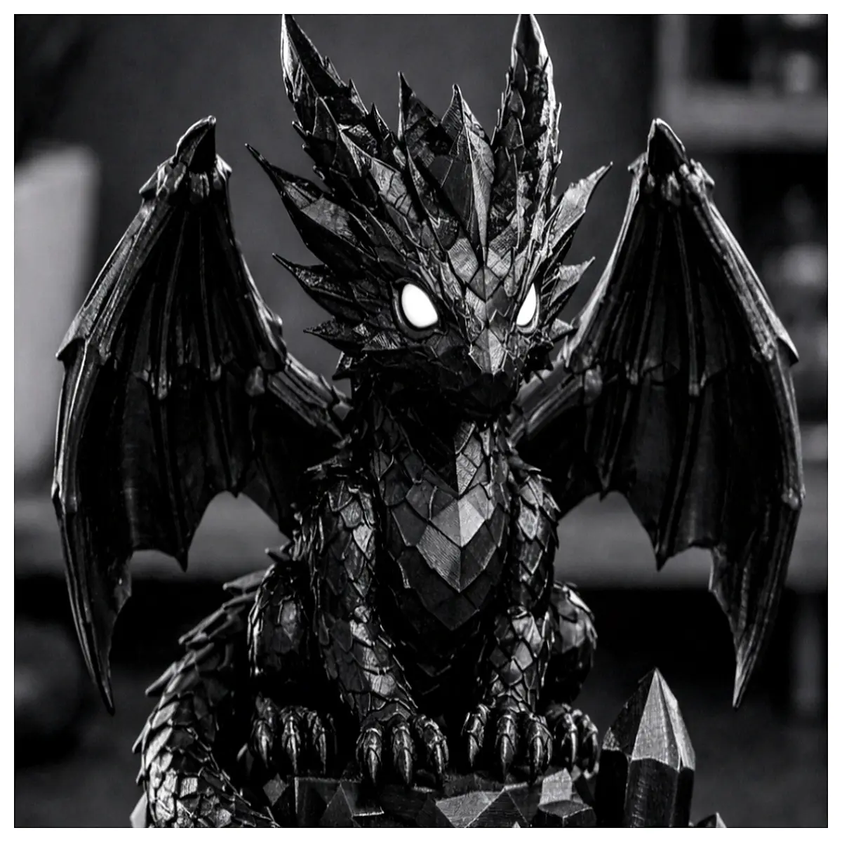 Crystal Dragon Toy Model Throne Figurine Home Decor Desk Ornament Child Gift Dragon Role Play Toy Powerful Collection