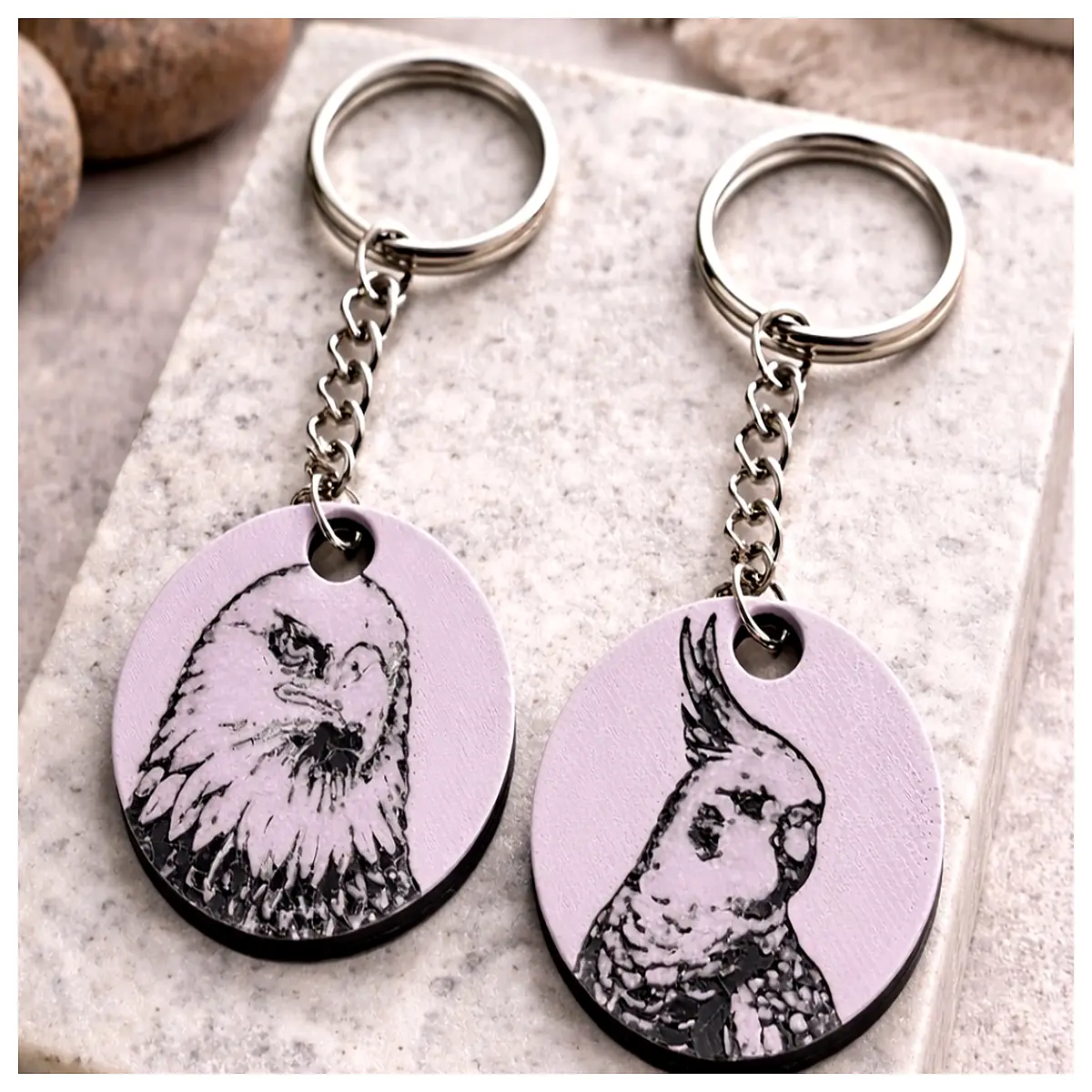 Small Bird Keychain Cute Bird Toy Key Chain Decoration Mini Bird Figurine Kids Gift Pet Accessories