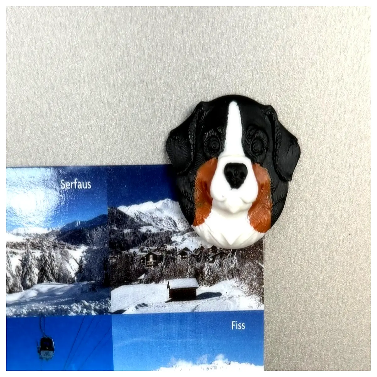 bernese mountain dog head fridge magnet cute pet lover gift dog mom decor refrigerator art