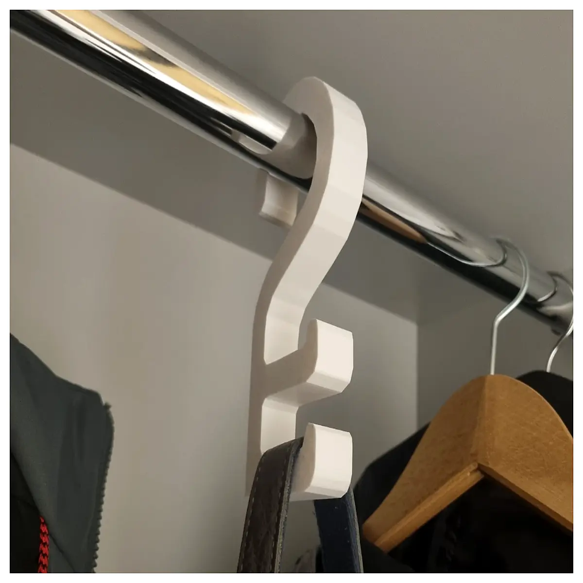 Closet Hanging Hooks Bag Organizer 3D Printed Storage Solutions Clothes Space Saver Hanging Accessories Storage Solutions