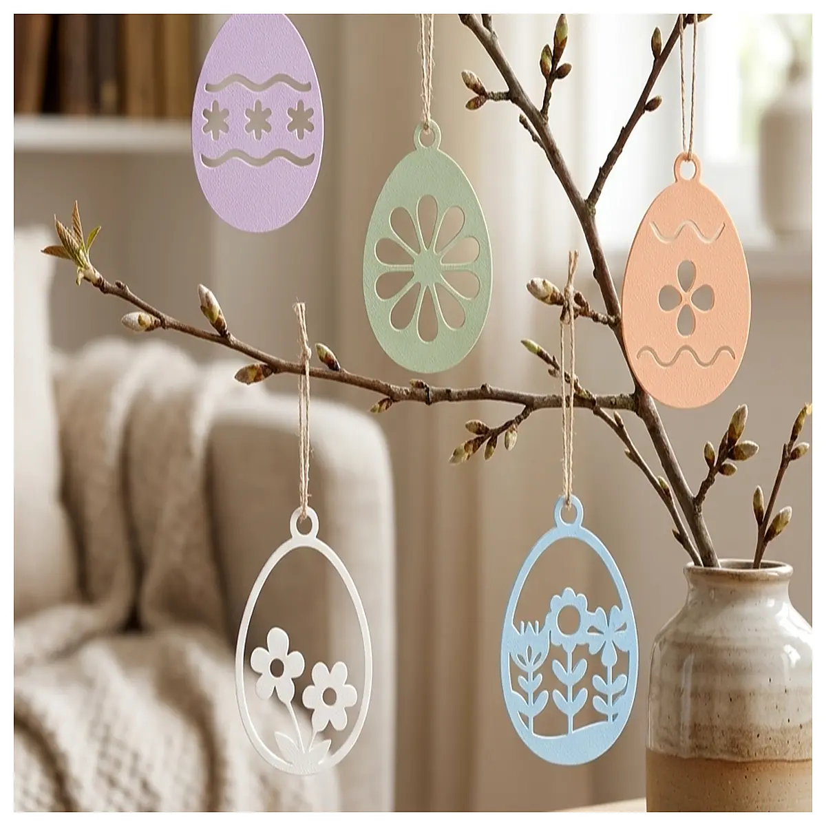 Simple Resurrection Easter Egg Decor Hanging Ornament Easter Gift Party Supplies Festive Decoration Creative Ornament