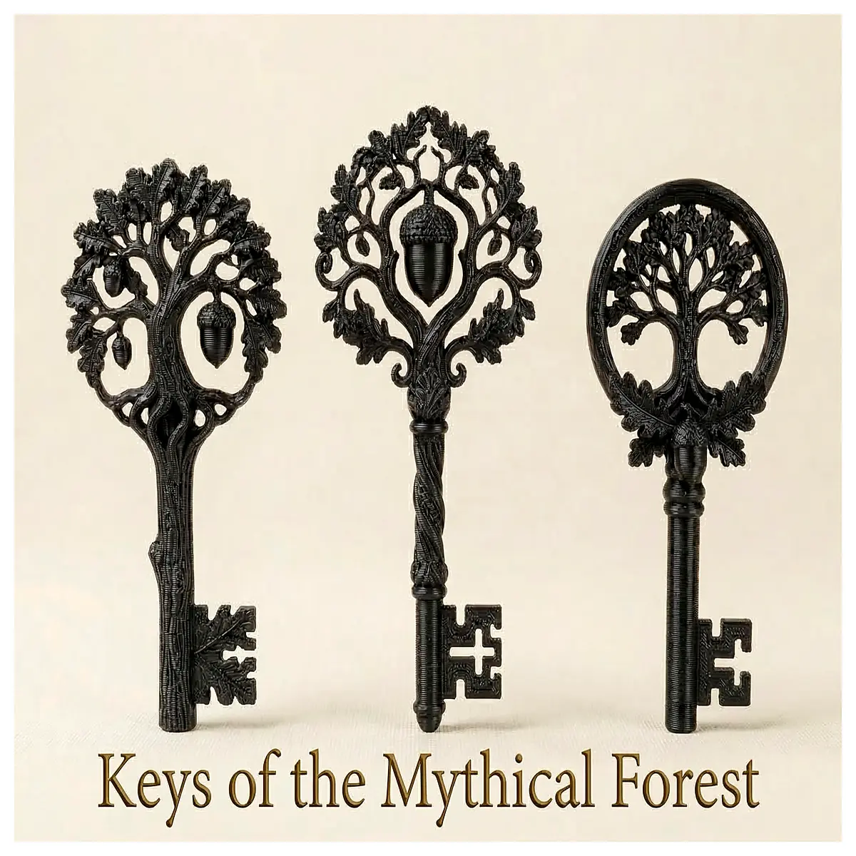 Mythical Forest Key Game Key Adventure Key Forest Theme Roleplay Toys Keychains Lock Puzzle Collection Toys