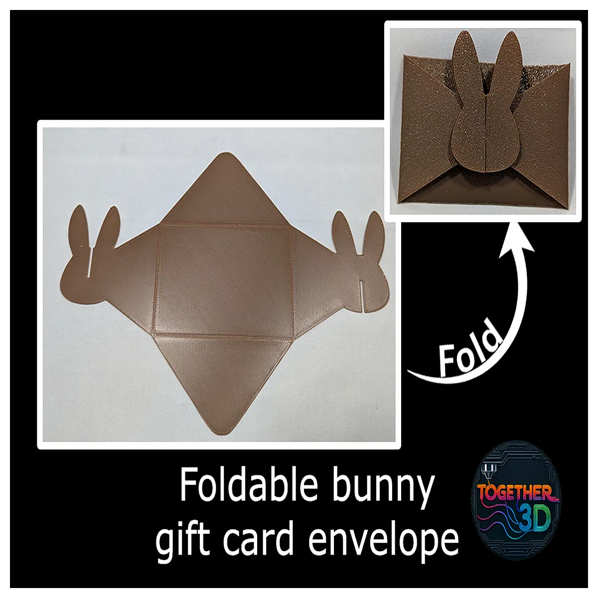 Foldable Rabbit Gift Card Envelopes Creative Gift Box Rabbit Theme Holiday Gift Party Decorations Surprise Unboxing