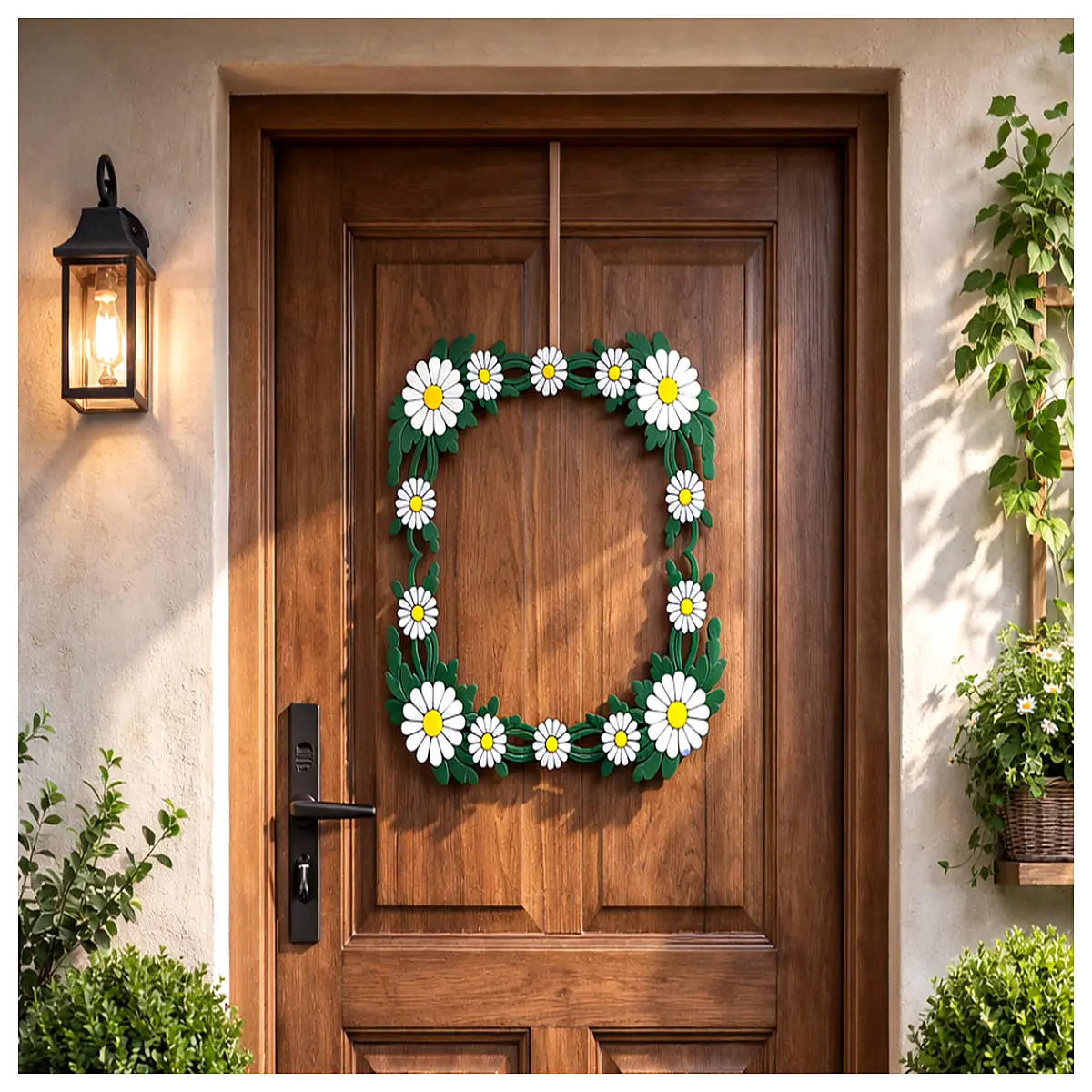 Spring Daisy Door Hanger Romantic Floral Decor Indoor Garden Accessory Artificial Flower Decoration Love Gift Forever Flower