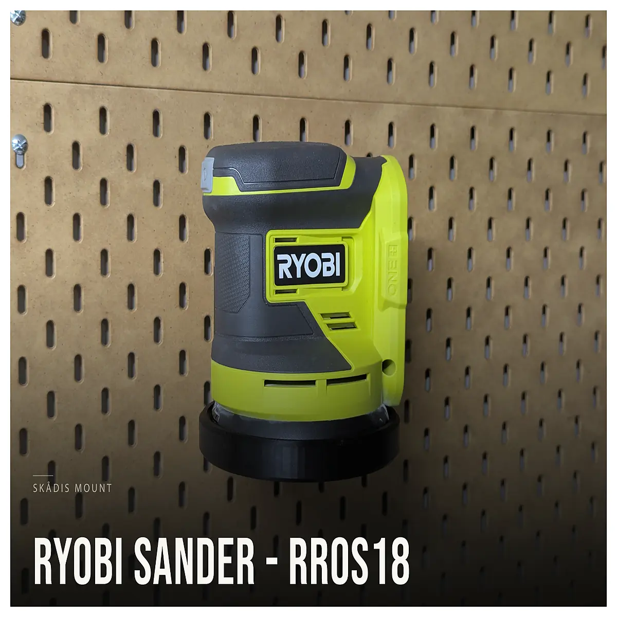 skdis wall mount holder for ryobi rros18 random orbital sander collection bracket storage rack