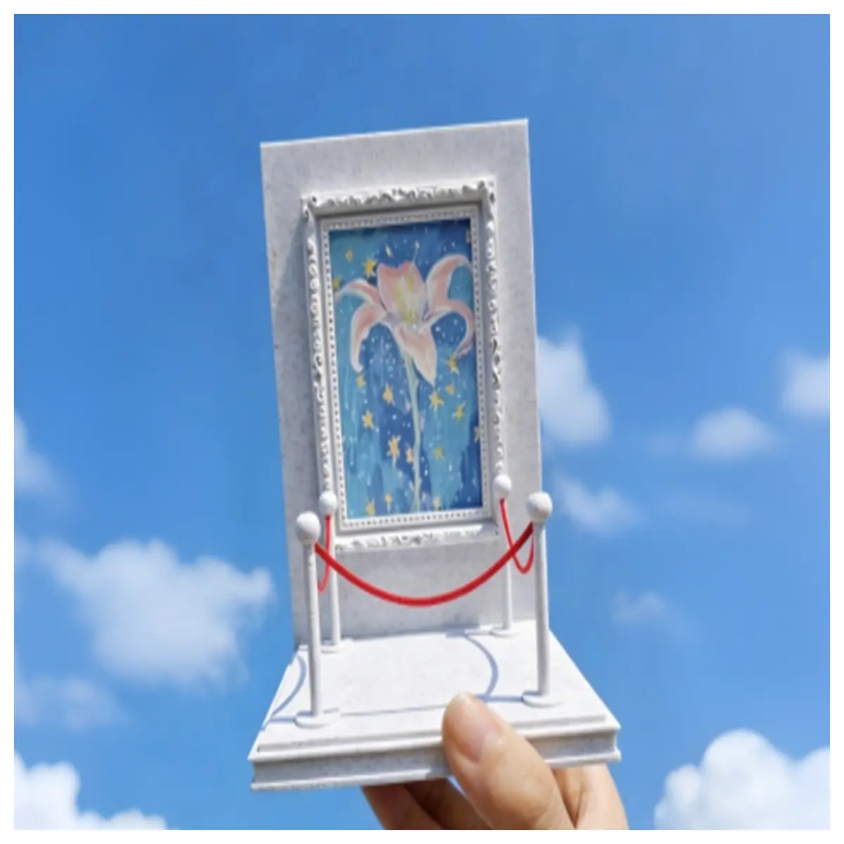 Miniature Museum Frames Miniature Model Display Stand Small Figurine Decoration Desktop Art Piece Fine Photo Frame Collection
