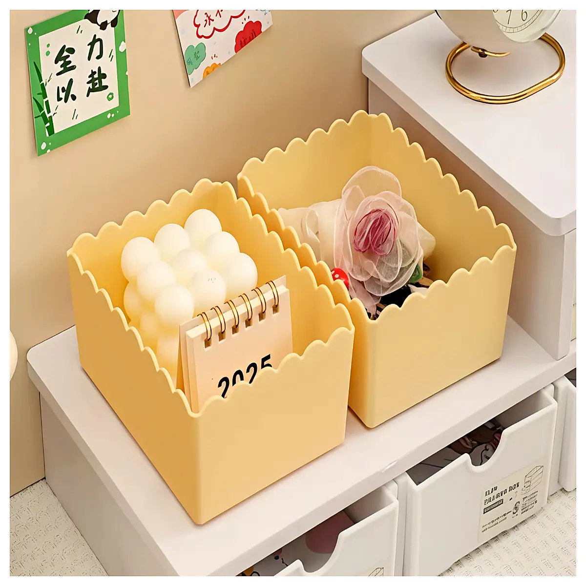 Cute Desktop Storage Box Multi Function Organizer Box Small Item Storage Desk Organizer Creative Storage Container Mini Box Home Organization