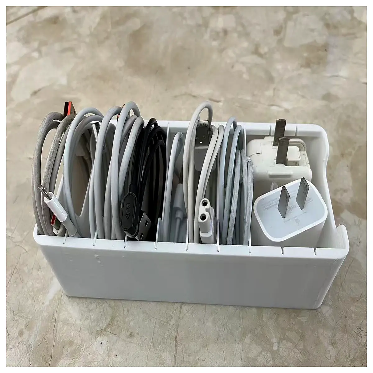 Cable Organizer Box Dividers Removable Storage Box Phone Cable Organizer Accessories Cable Management