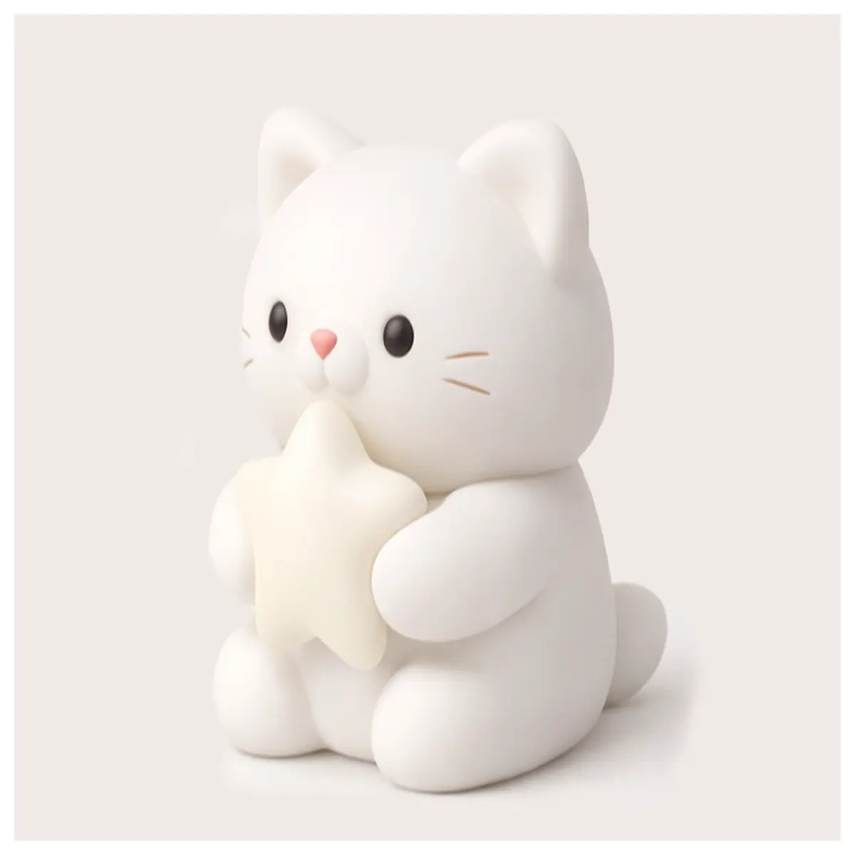 Cute Kitten Holding Star Figurine Adorable Cat Star Decoration Desktop Ornament Children s Gift Home Decor Accessory