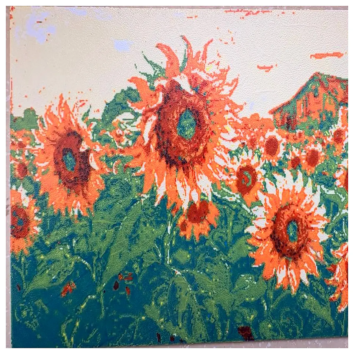 Sunflower in a Jar Landscape Print Art Wall Decor Indoor Painting Flower Canvas Gift Idea