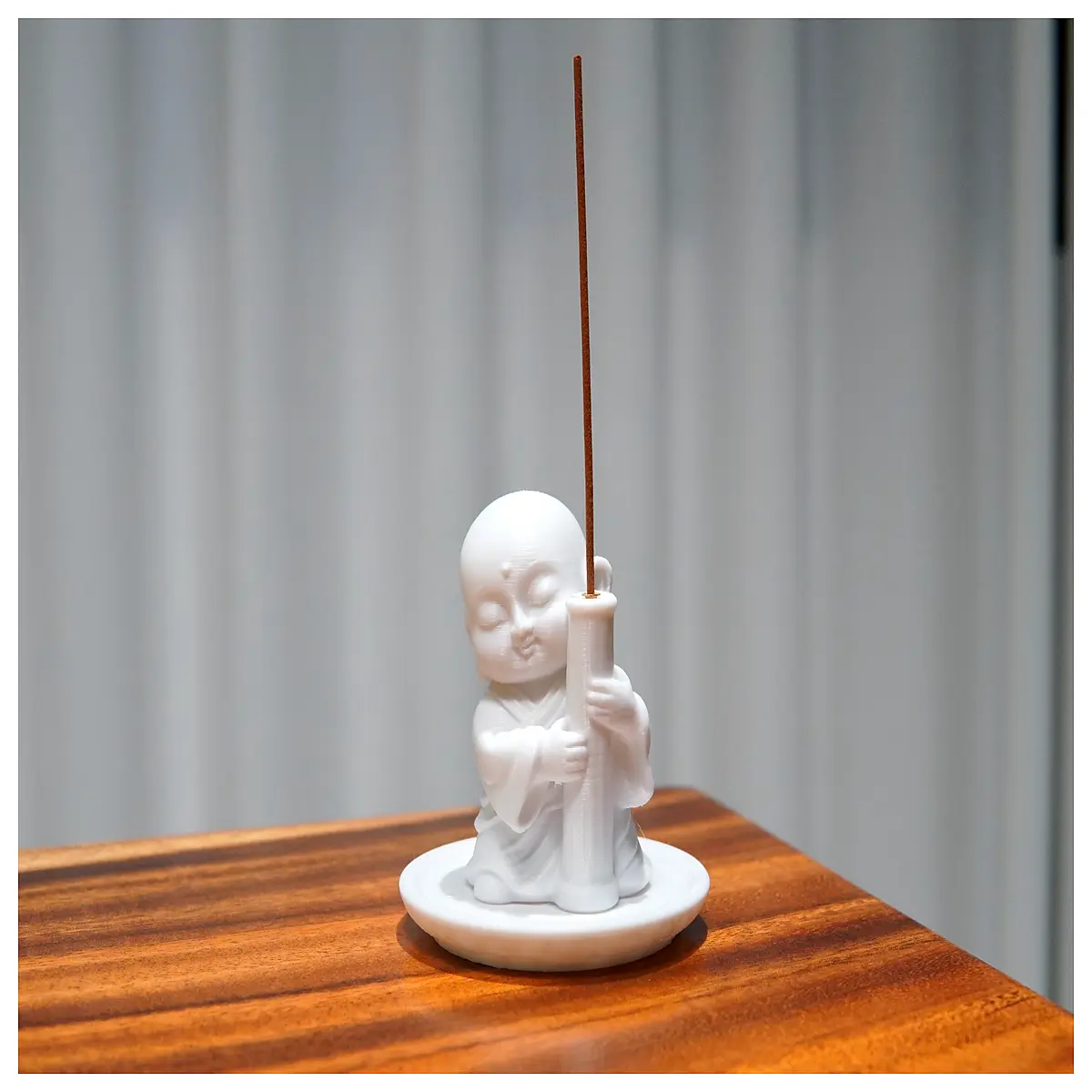 Mini Bodhisattva Incense Holder Zen Decor Monk Incense Stand Meditation Accessory Buddhist Offering Parts