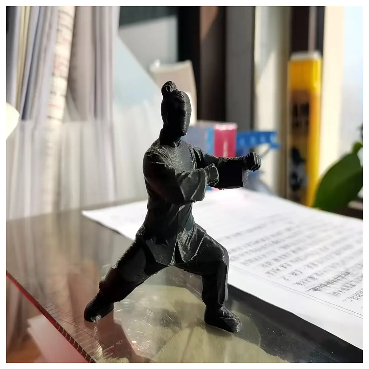 Tai Chi Figurine Art Sculpture Zen Decor Home Ornament Traditional Culture Gift Exhibition Display Piece