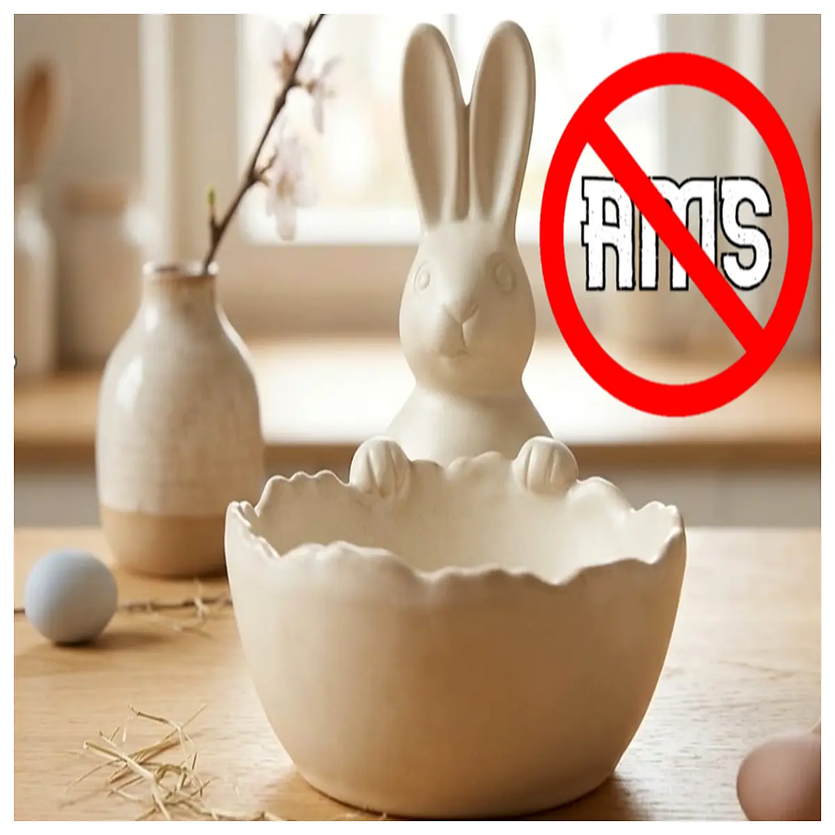 Easter Bunny Bowl Decoration Eggs Festive Gift Rabbit Toy Creative Home Decor Easter Decoration