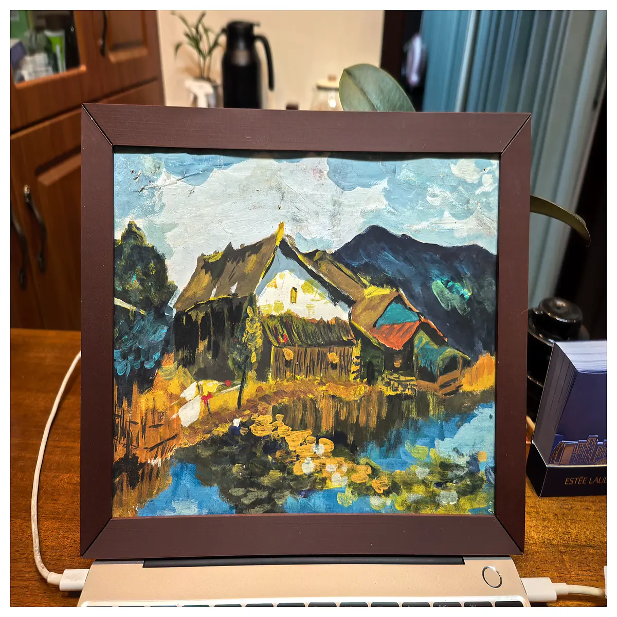 Solid Wood Mortise Tenon Frame Wood Carving Accessories Traditional Painting Frame Decorative Frame 30225cm