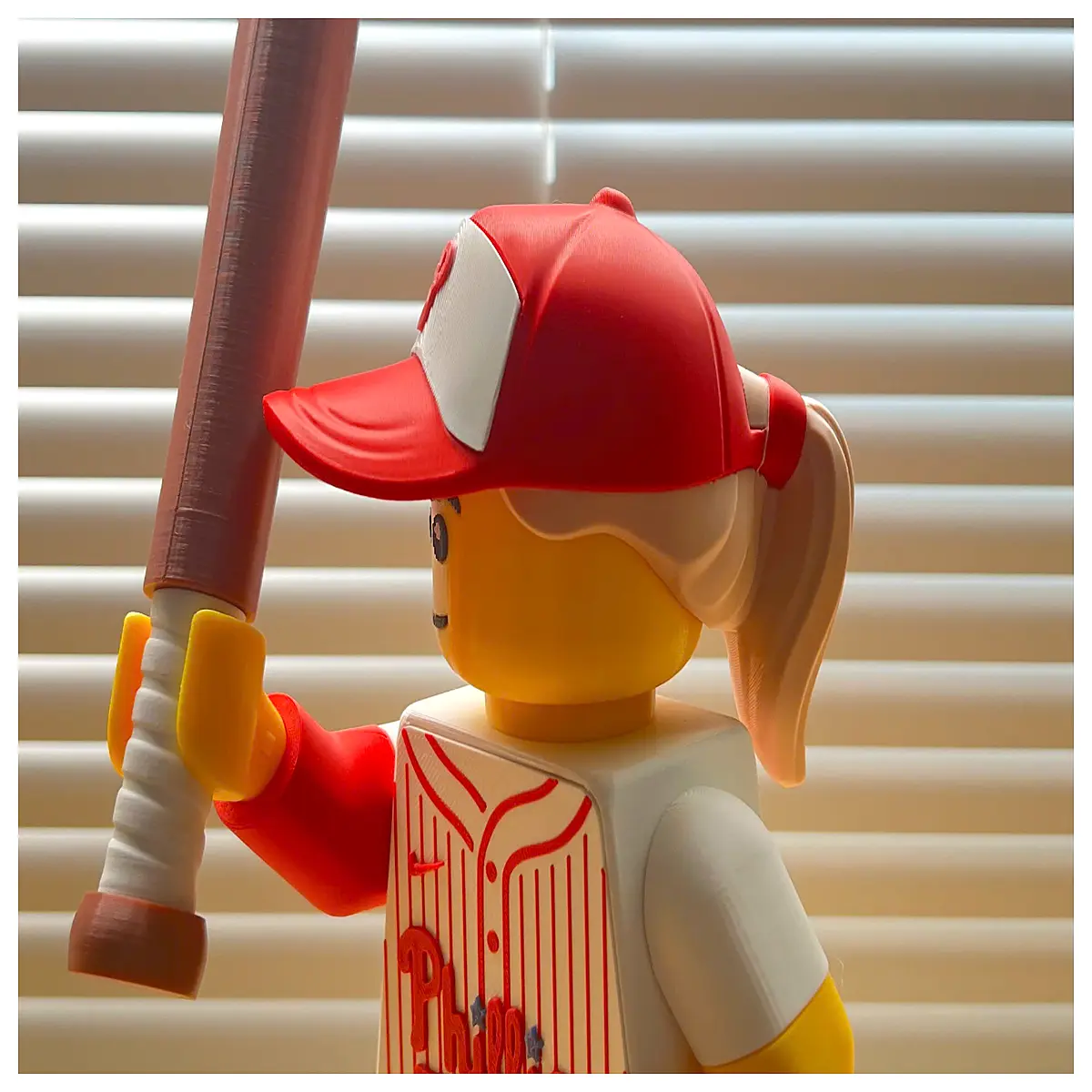 Large Building Block Man Accessory Realistic Ponytail Hat Toy Figure Headpiece Role Play Decoration