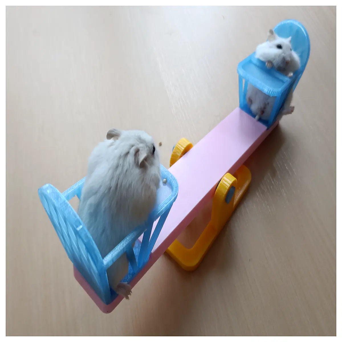 Hamster Toy Seesaw Animal Playtime Fun Training Accessory Interactive Hamster Game