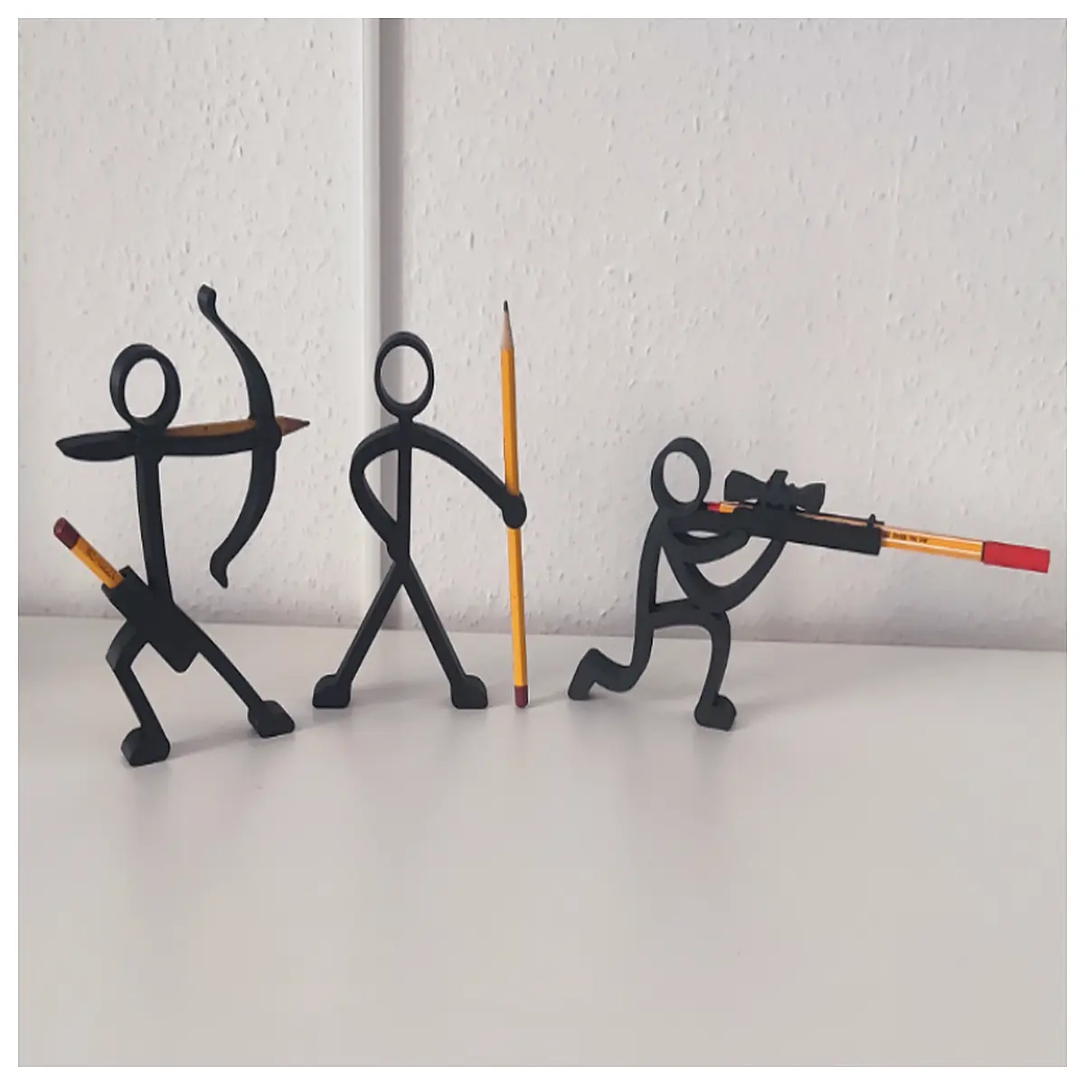 Creative Matchstick Figure Decoration Desktop Ornament Birthday Gift Home Decor Miniature Display Fun Desk Toy