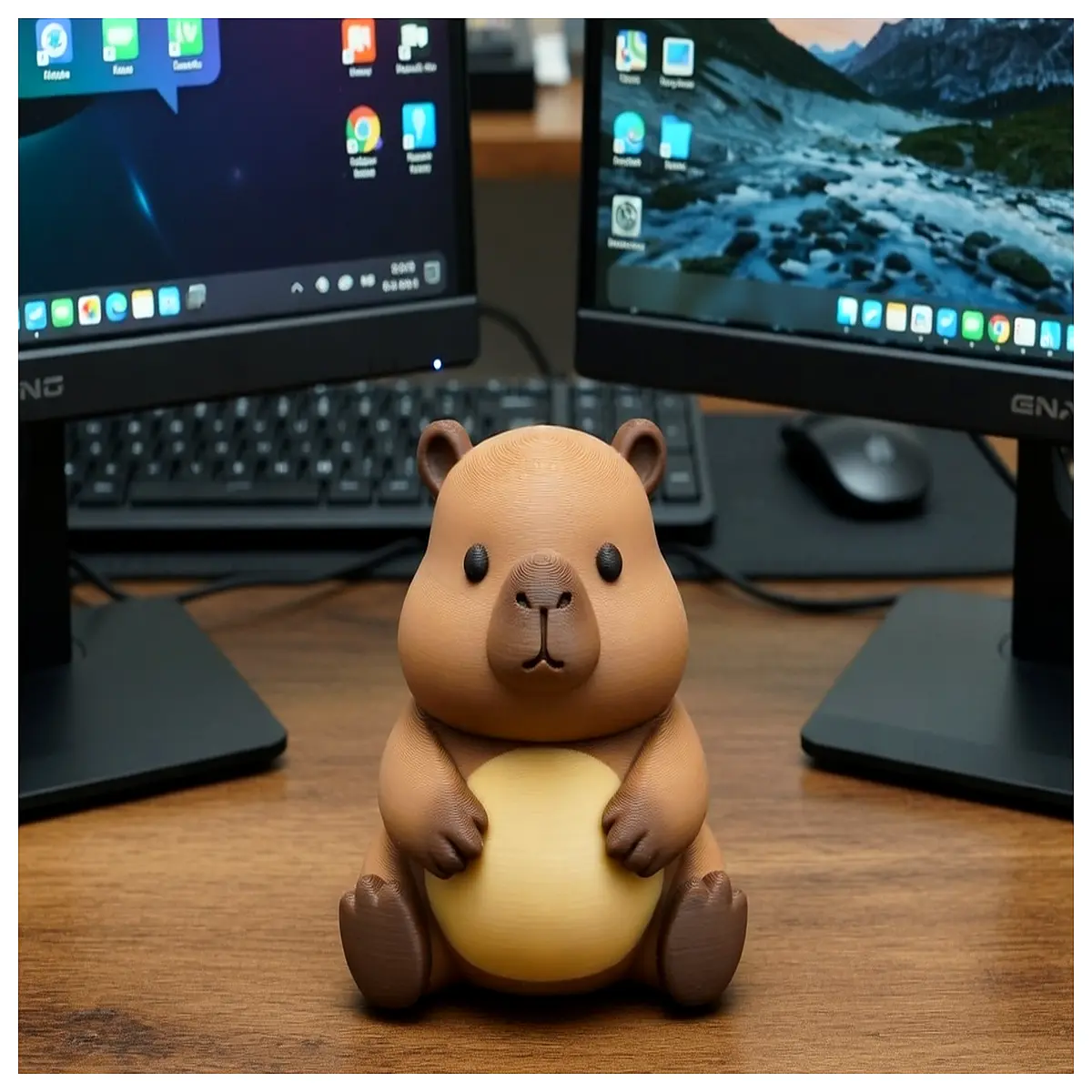 Adorable Capybara Desk Companion Mini Figure Toy Model Capybara Plush Capybara Collectible Cute Desk Decoration