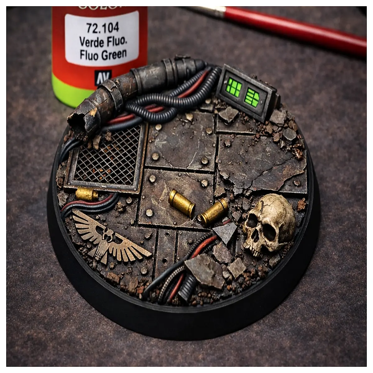 Sci Fi Battle Mat 40mm Tabletop Gaming Accessories Battle Game Terrain Model Battle Game Base Game Props