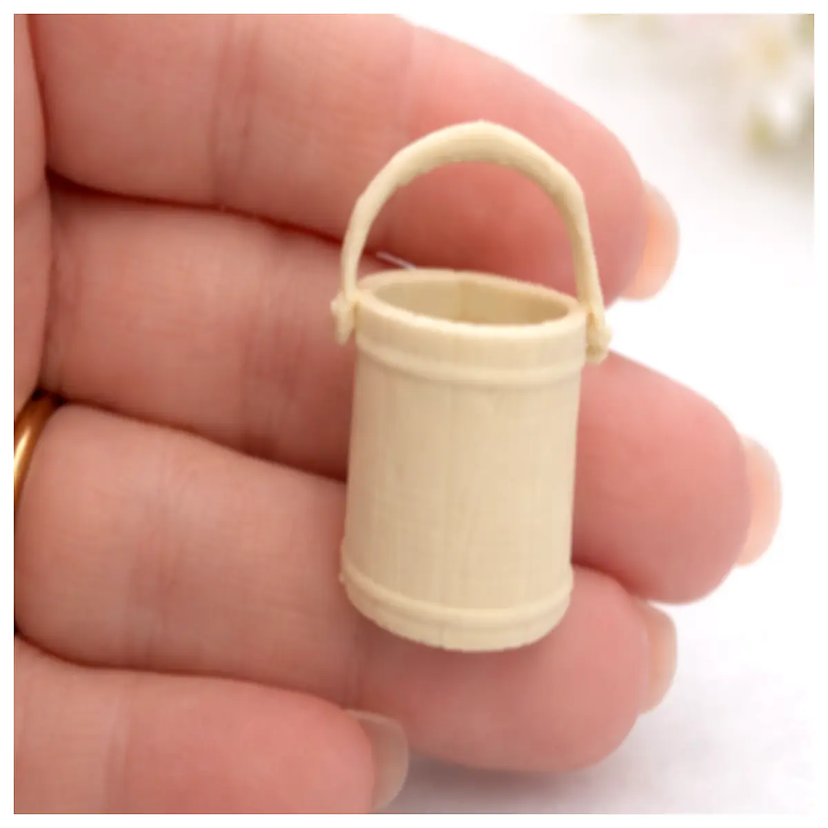Miniature Country Dollhouse Bucket Toy Scene Accessories Model Dollhouse Decoration Game Accessories