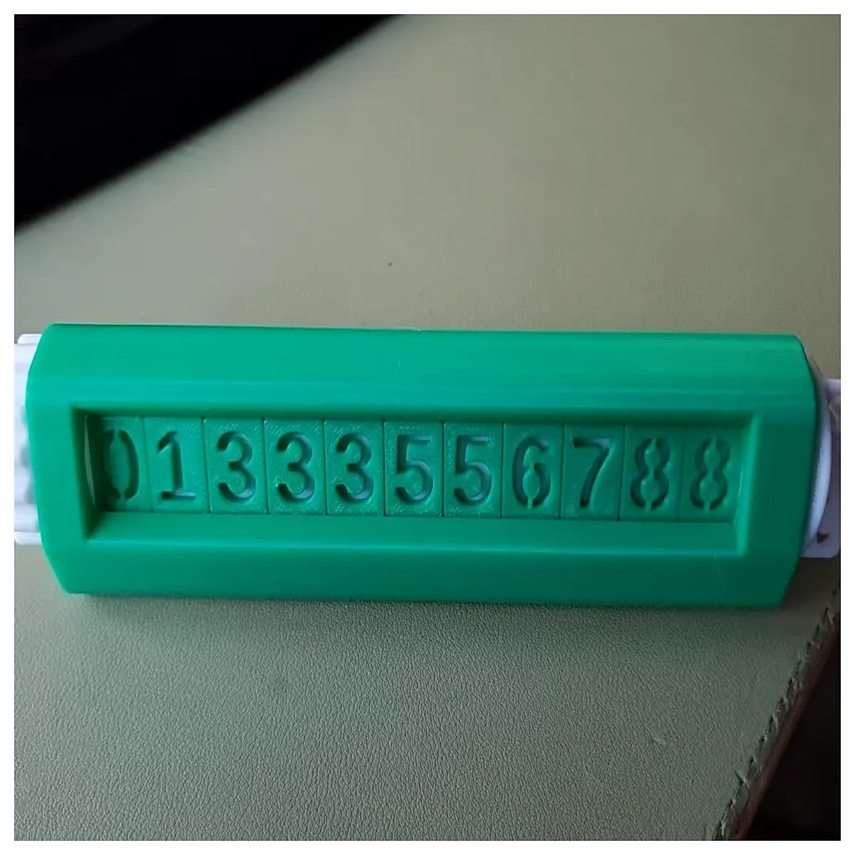 flip car phone number plate holder emergency contact card for vehicle portable parking info sign reversible driver mobile