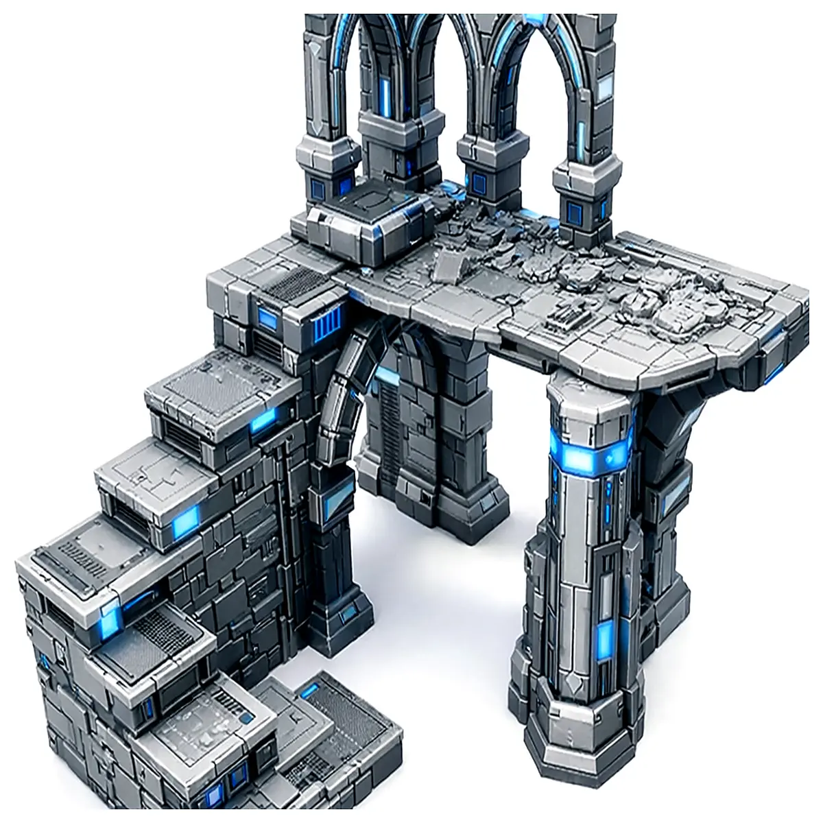 40k Tower Ruin Model Tactical Terrain 40K Battle Table Gaming Scenery Accessories War Game Props