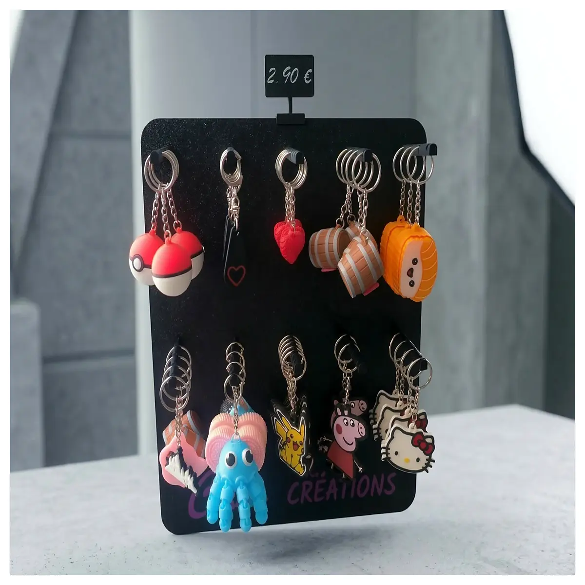 Key Pendants Display Stand Desk Organizer Keychain Holder Creative Decoration Multi Slot Display Accessory