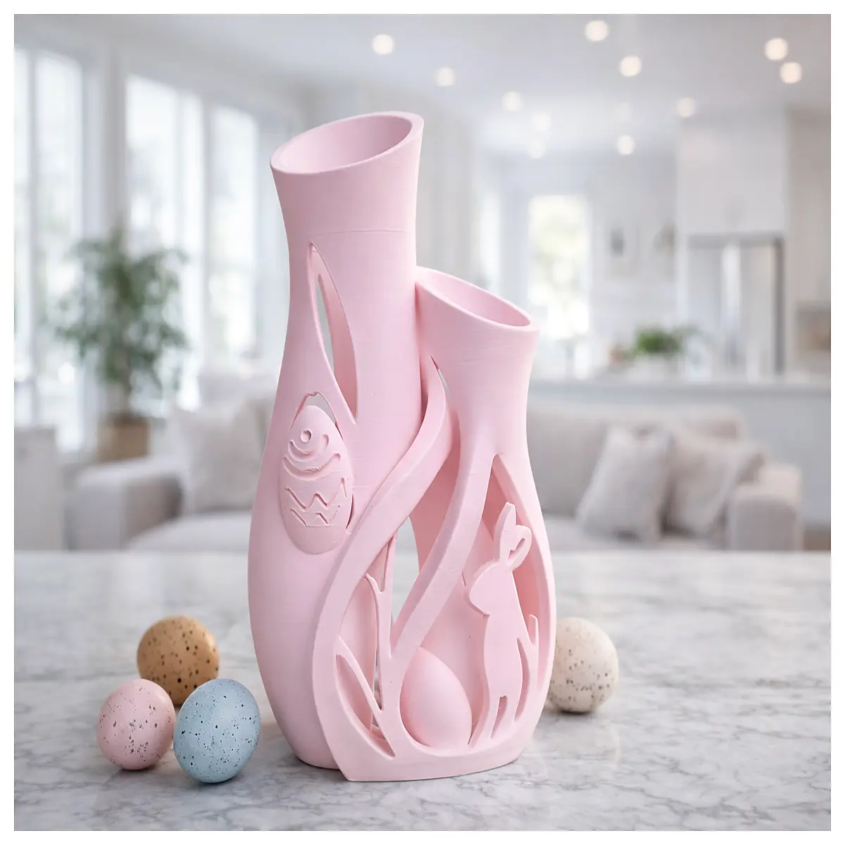 Easter Flower Vase Holiday Easter Egg Bouquet Decoration Vase Easter Gift Decor