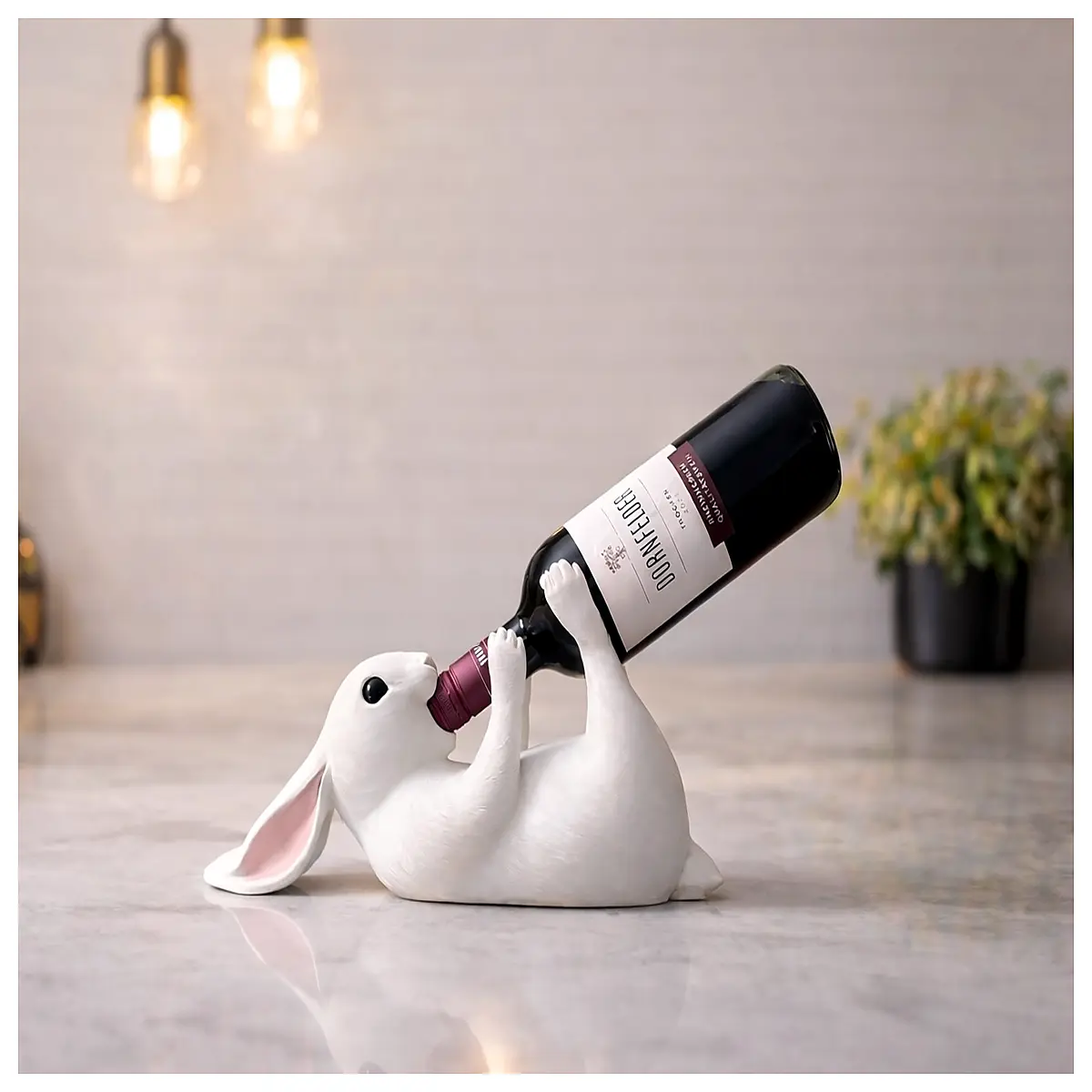 easter bunny wine bottle holder table decoration spring holiday party centerpiece gift