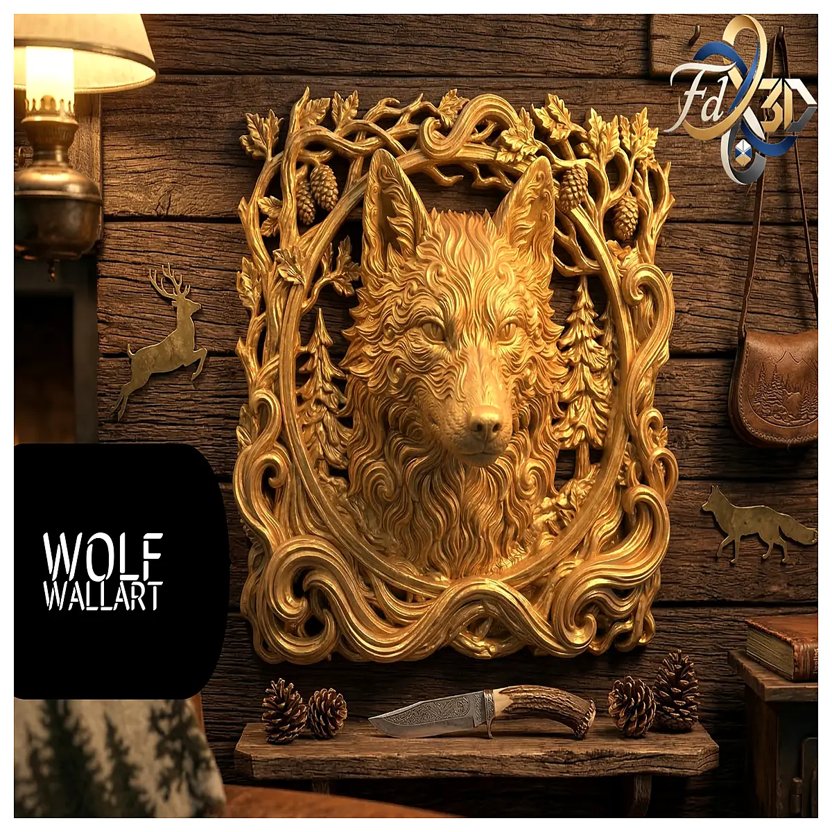 wolf wall art canvas prints large modern rustic cabin decor masculine bedroom living room hunting trophy animal print poster