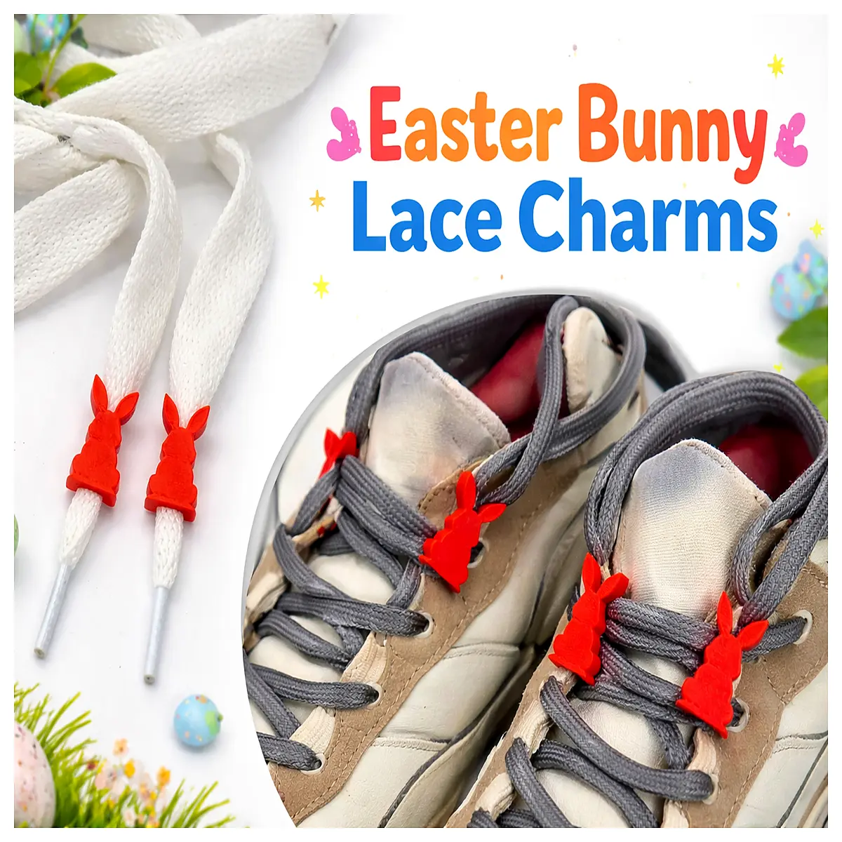 Resurrection Bunny Charms Shoe Decorations Rabbit Ear Hoodie Accessories Festive Decor Easter Gift