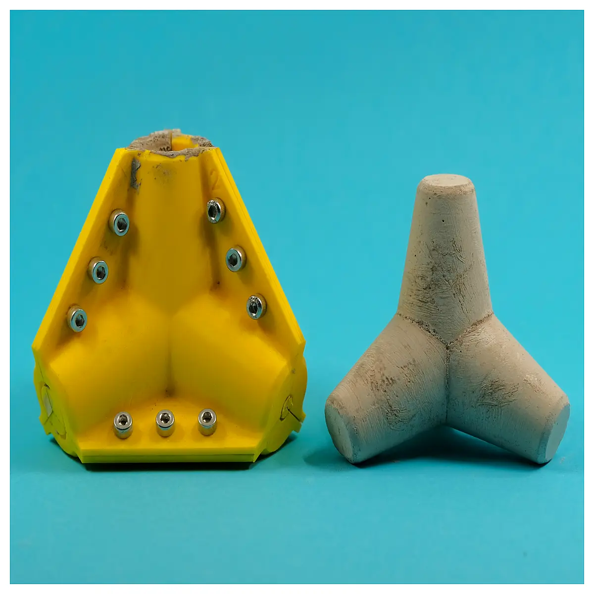 Mini Four Leg Cone Concrete Harbor Decoration Small Model Making Tool Casting Molds
