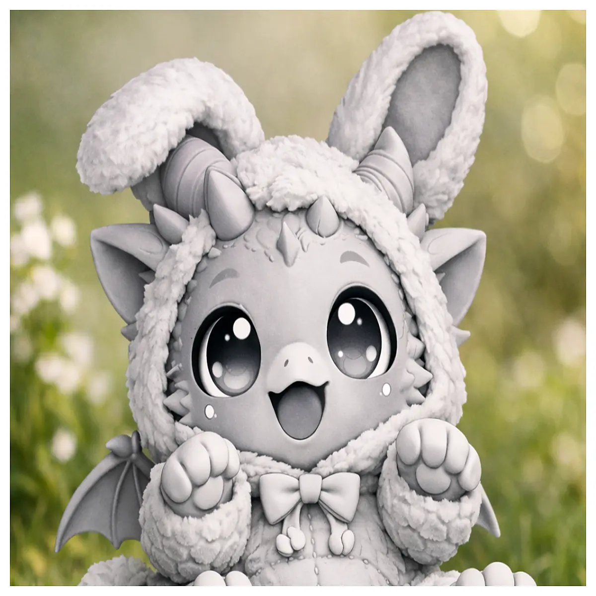 Cute Dragon Rabbit Outfit Resurrection Easter Decoration Festive Toy Rabbit Figure Pet Roleplay Adorable