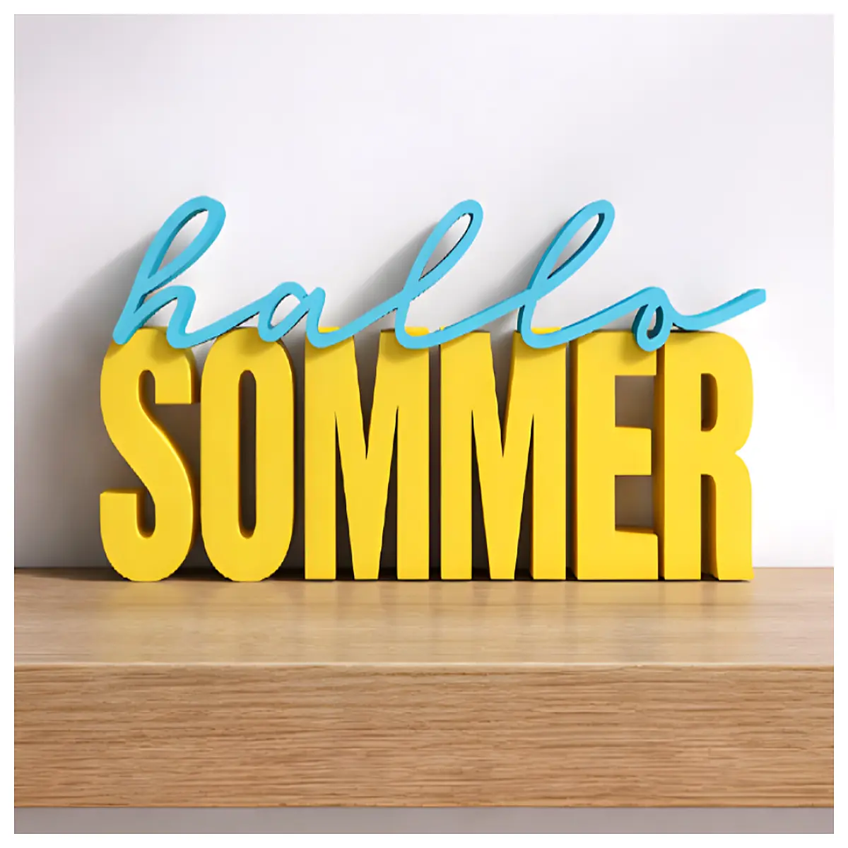 Summer Vibes Decor 00153 Hello Summer Label Wall Stickers Home Decor Gift Birthday Festive Personalized Cute Room Decoration
