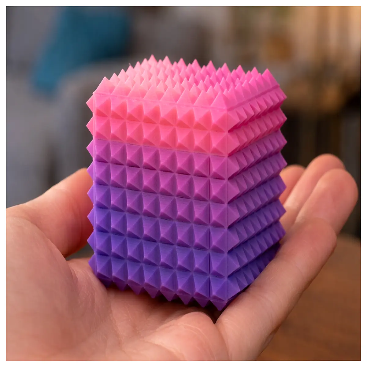 Spiky Cube Puzzle Sensory Fidget Toy Stress Relief Cube Desktop Anxiety Relief for Adults Kids Brain Teaser