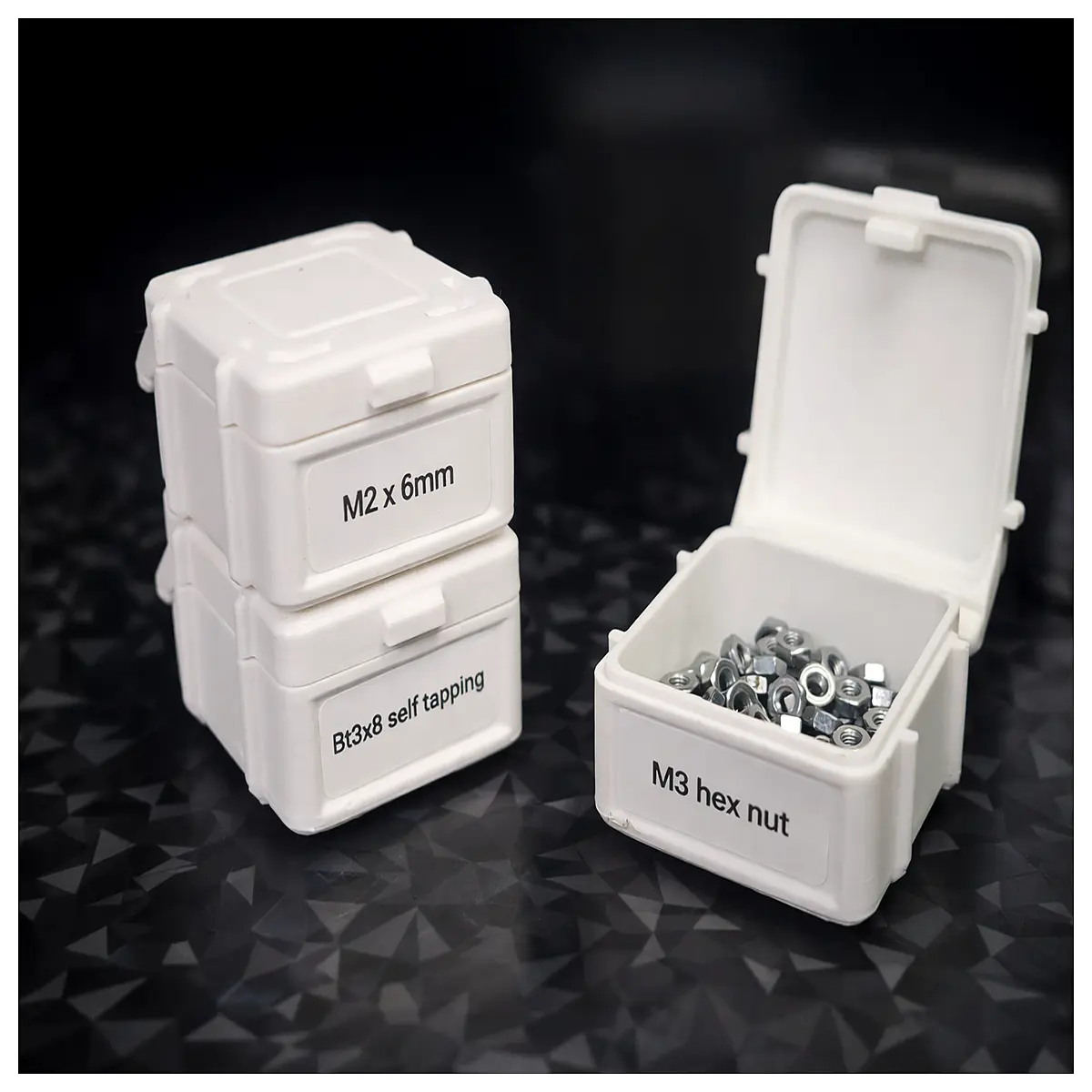 Stackable Parts Organizer Box Toy Storage Block Organizer Modular Print Storage Small Parts Container
