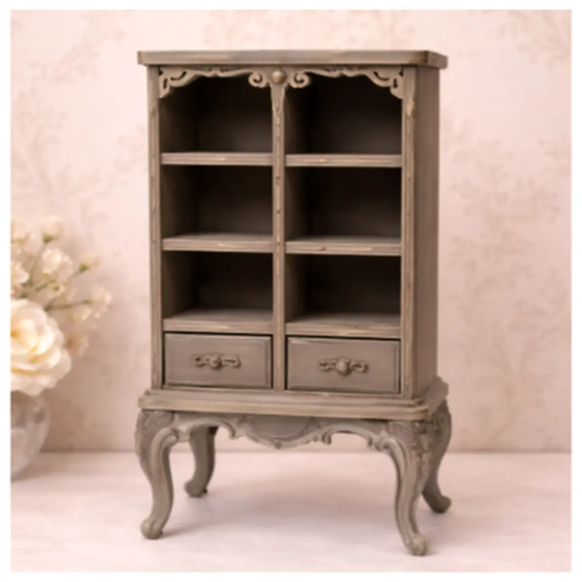 French Victorian Mini Cabinet Small Space Storage Retro Style Furniture Decorative Cabinet Bedroom Storage Elegant Compact