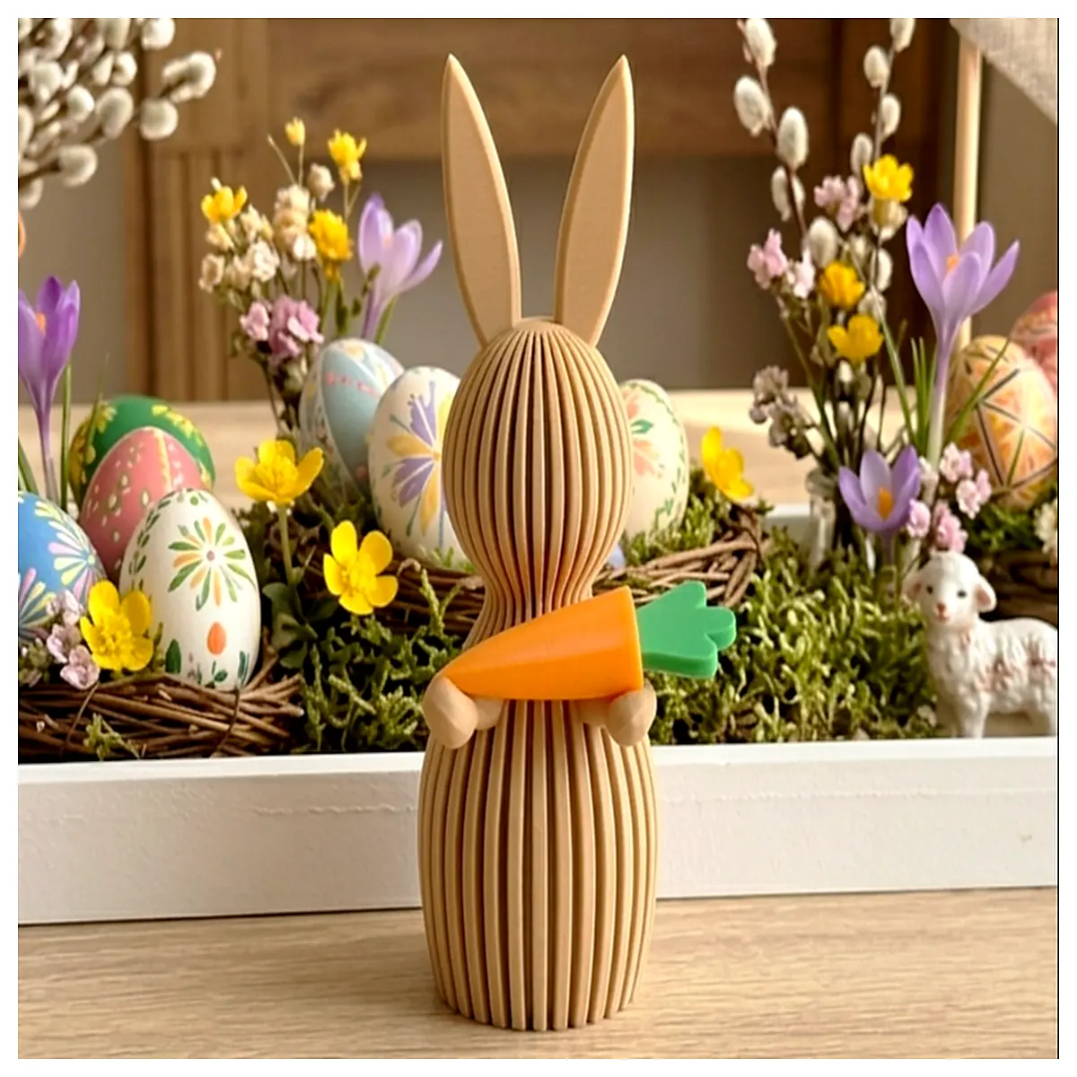 Easter Bunny Plush Carrot Cuddle Kids Easter Gift Easter Decoration Cute Rabbit Toy Holiday Present