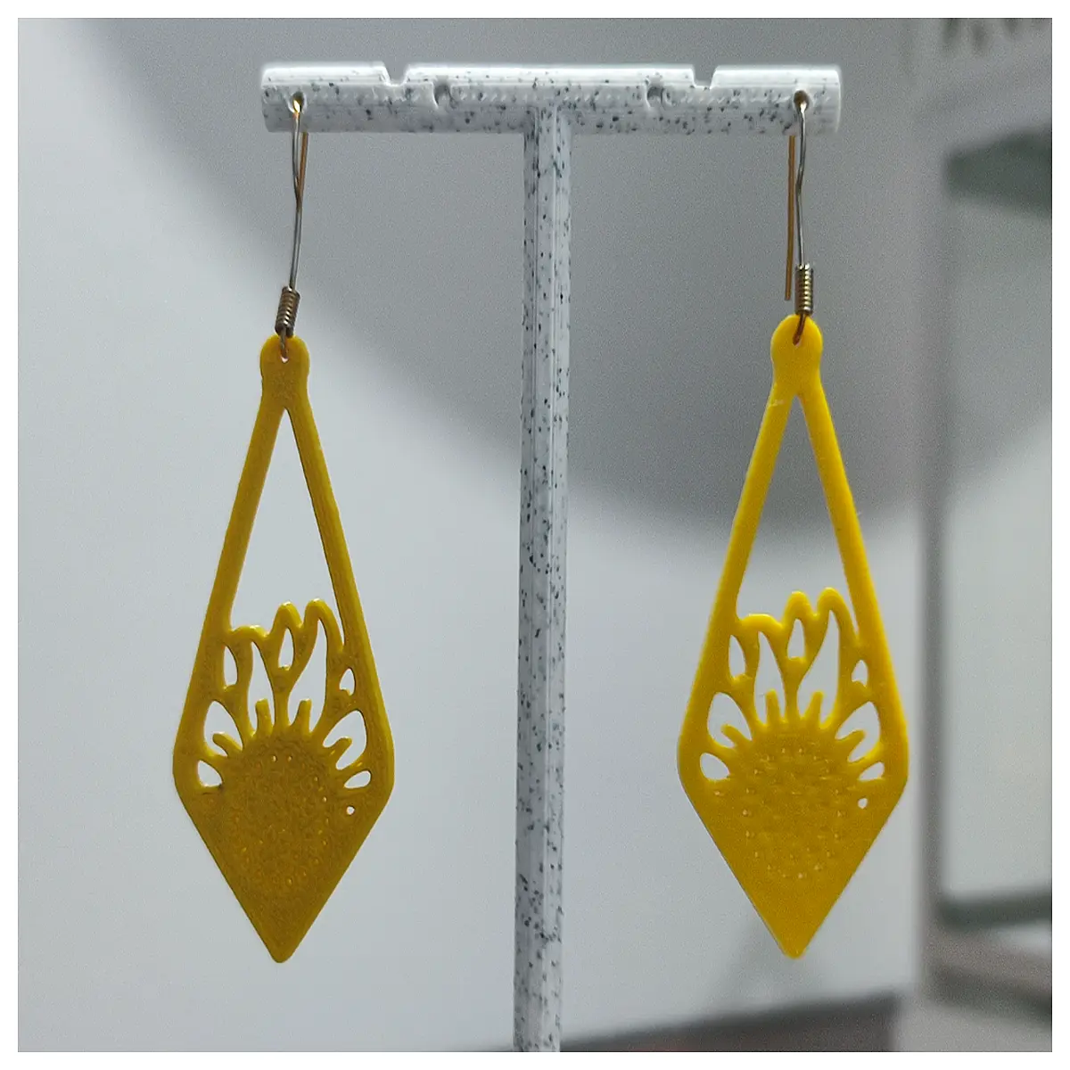 Geometric Sunflower Earrings Women s Decorative Flower Earring Simple Fashion Geometric Shape Party Gift