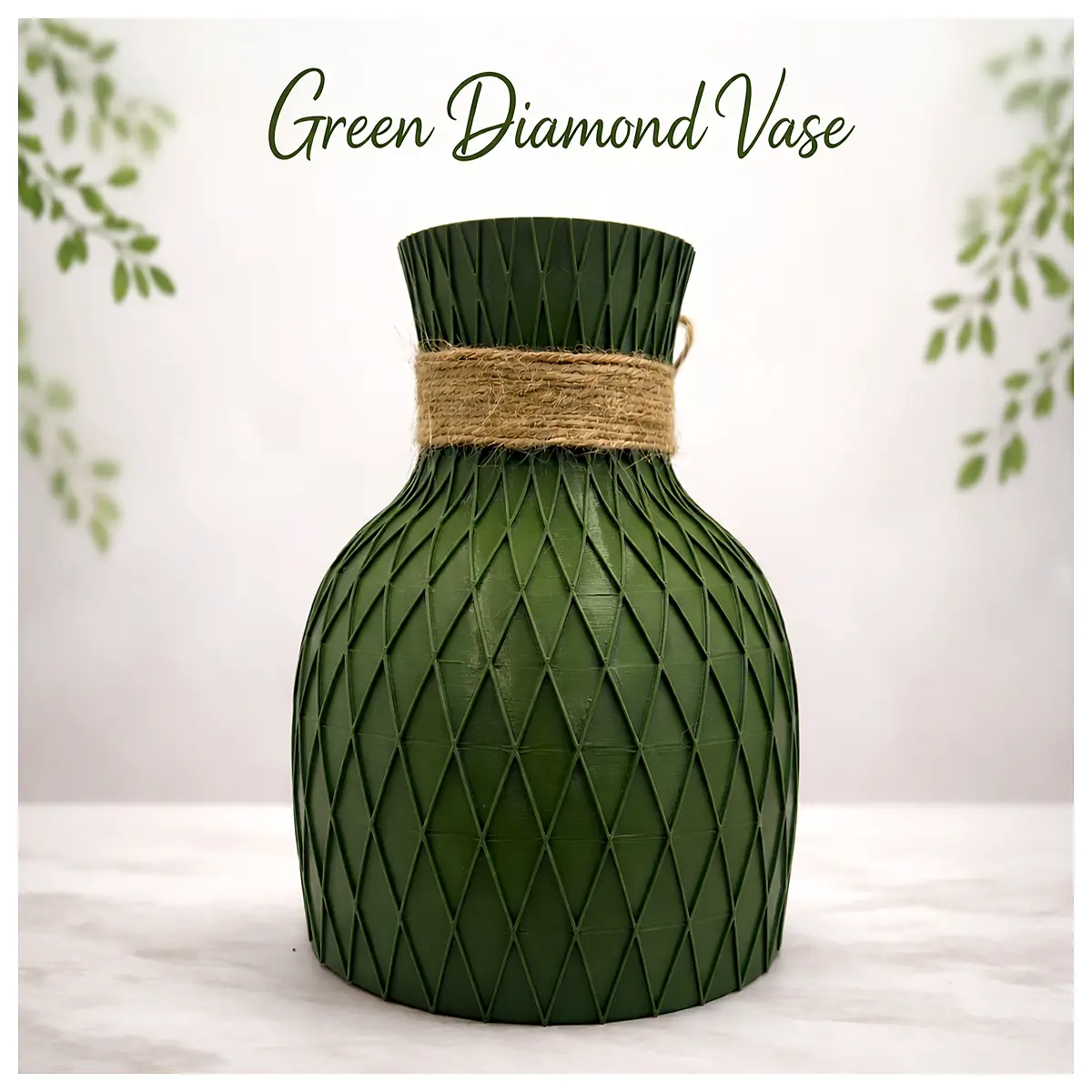 Green Vase Decorative Home Flower Arrangement Creative Gift Floral Ornament Multiple s Options