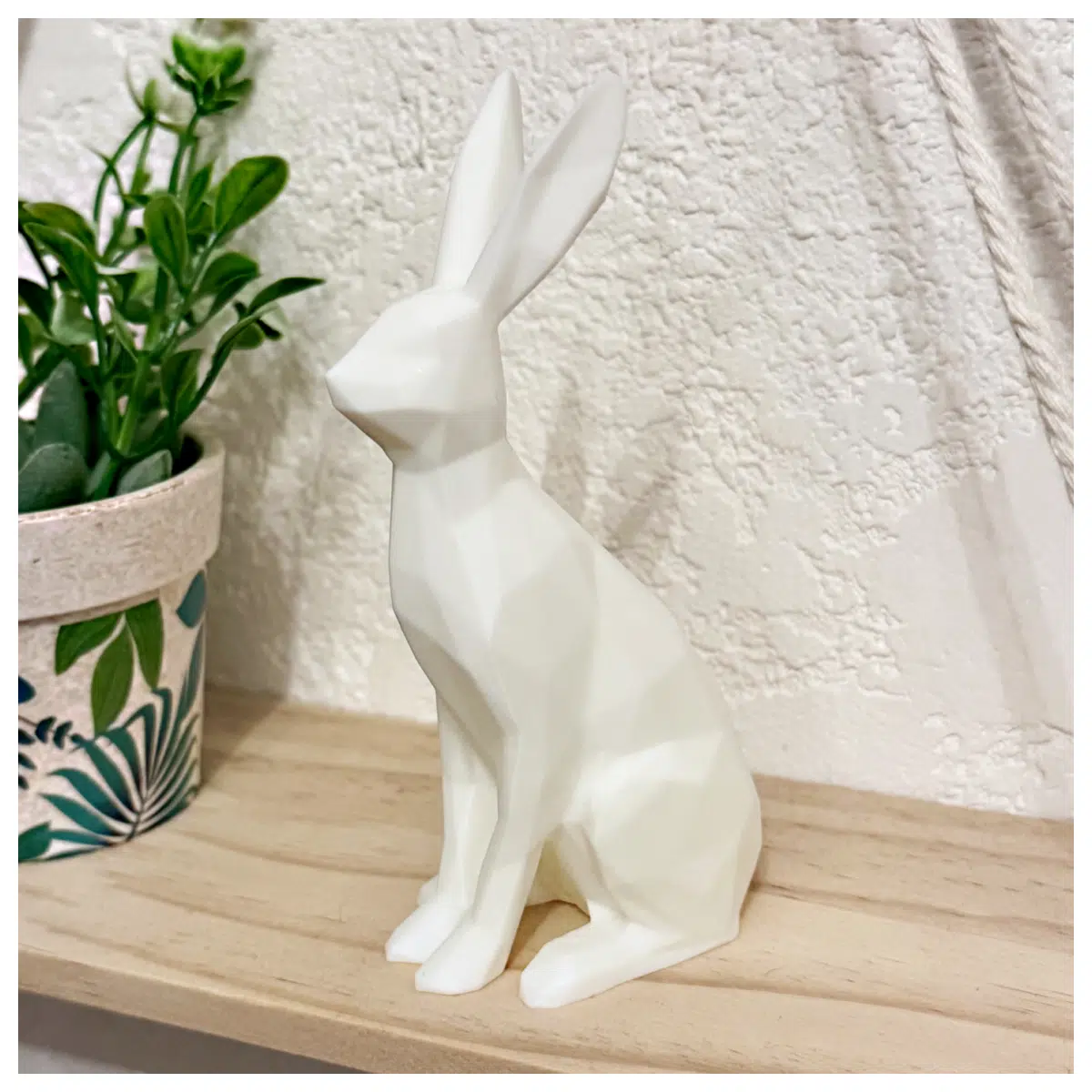 Low Poly Zen Rabbit Model Toy Decoration 3D Print Anime Cute Gift
