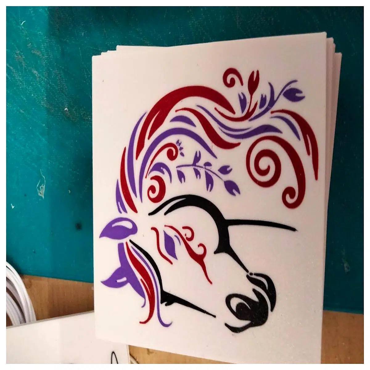 Horse Coasters Set Creative Desktop Decoration Horse Pattern Cup Mats Ceramic Non Slip Drink Coasters for Office Gift Coffee Mat