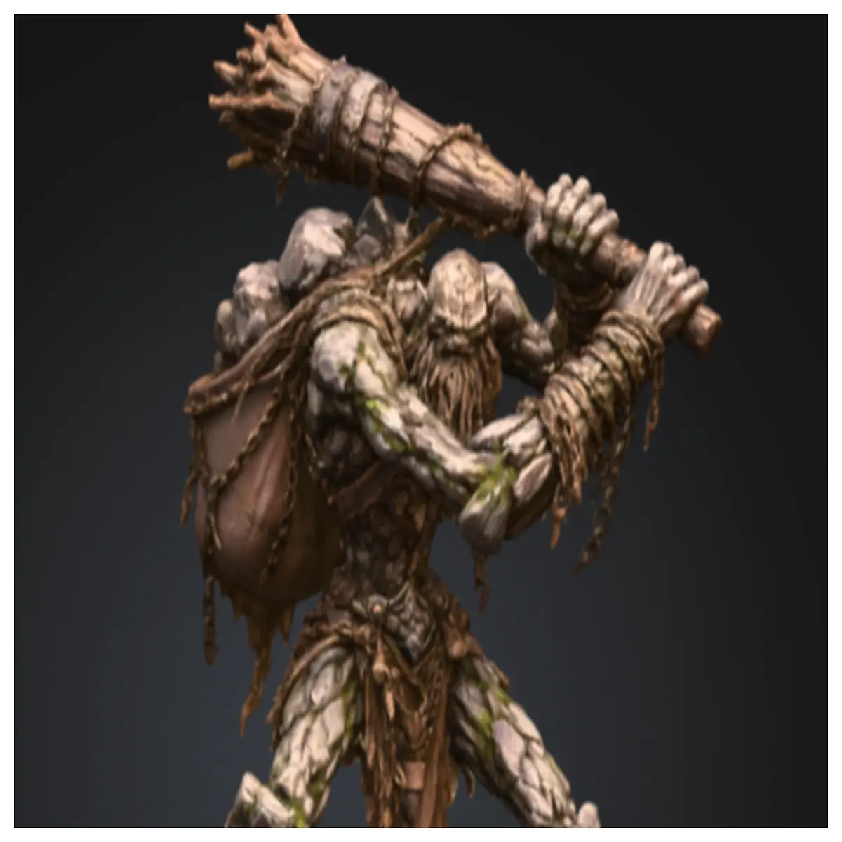 stone golem figurine collectible statue for home decor fantasy dungeon master accessories