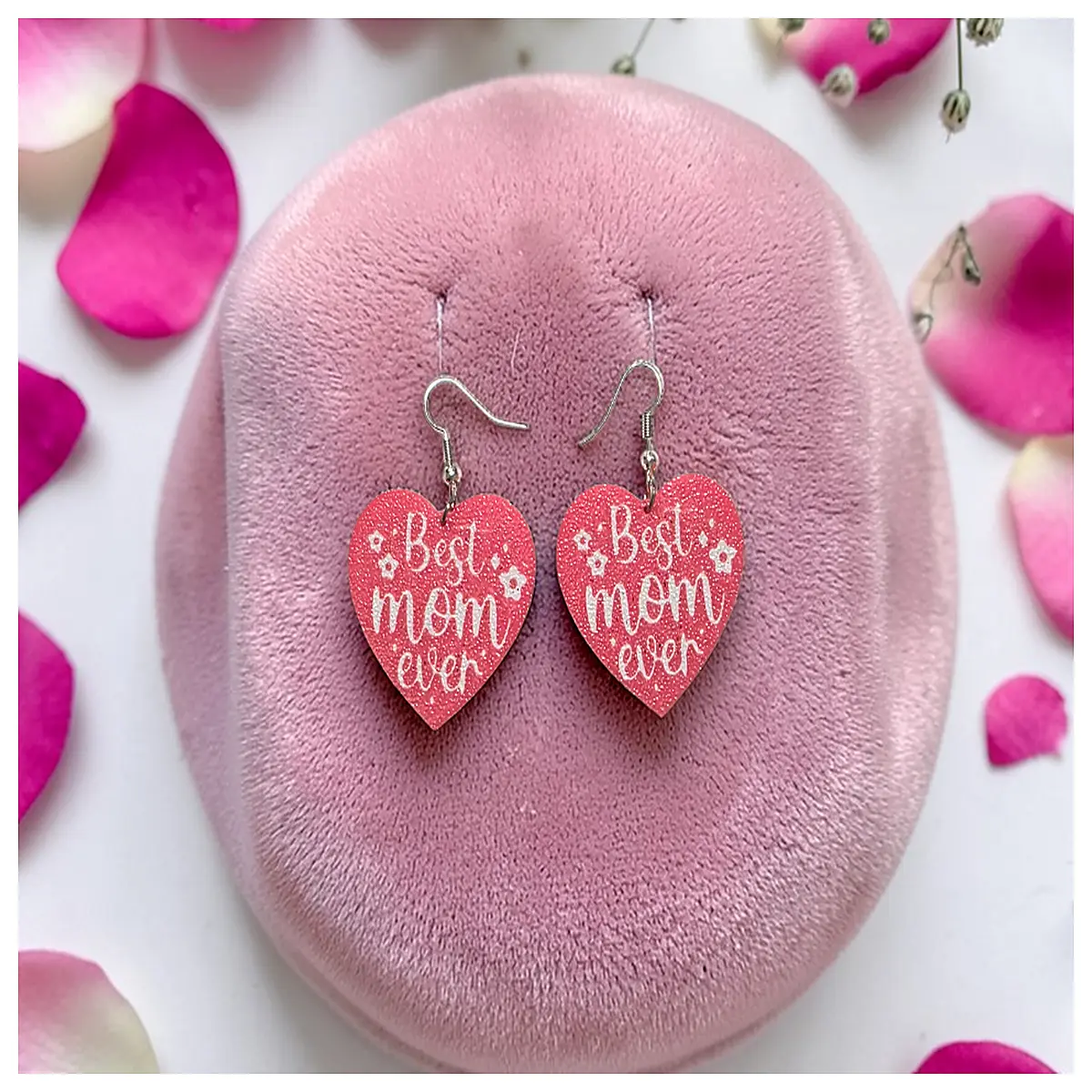 Mother s Day Gift Best Mom Earrings Remembrance Mom Jewelry Mom Family Keepsake